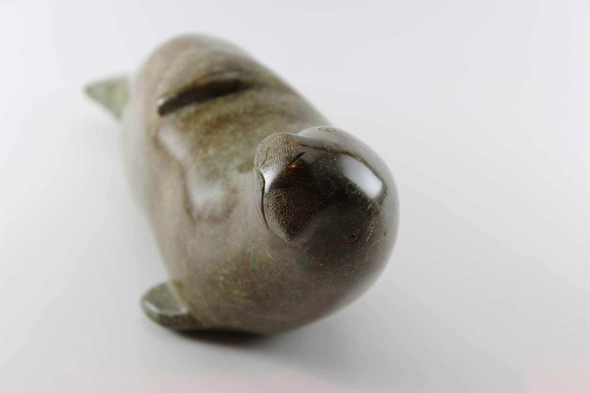 Inuit Sculpture-Large Brown Seal-Joanasie Lyta