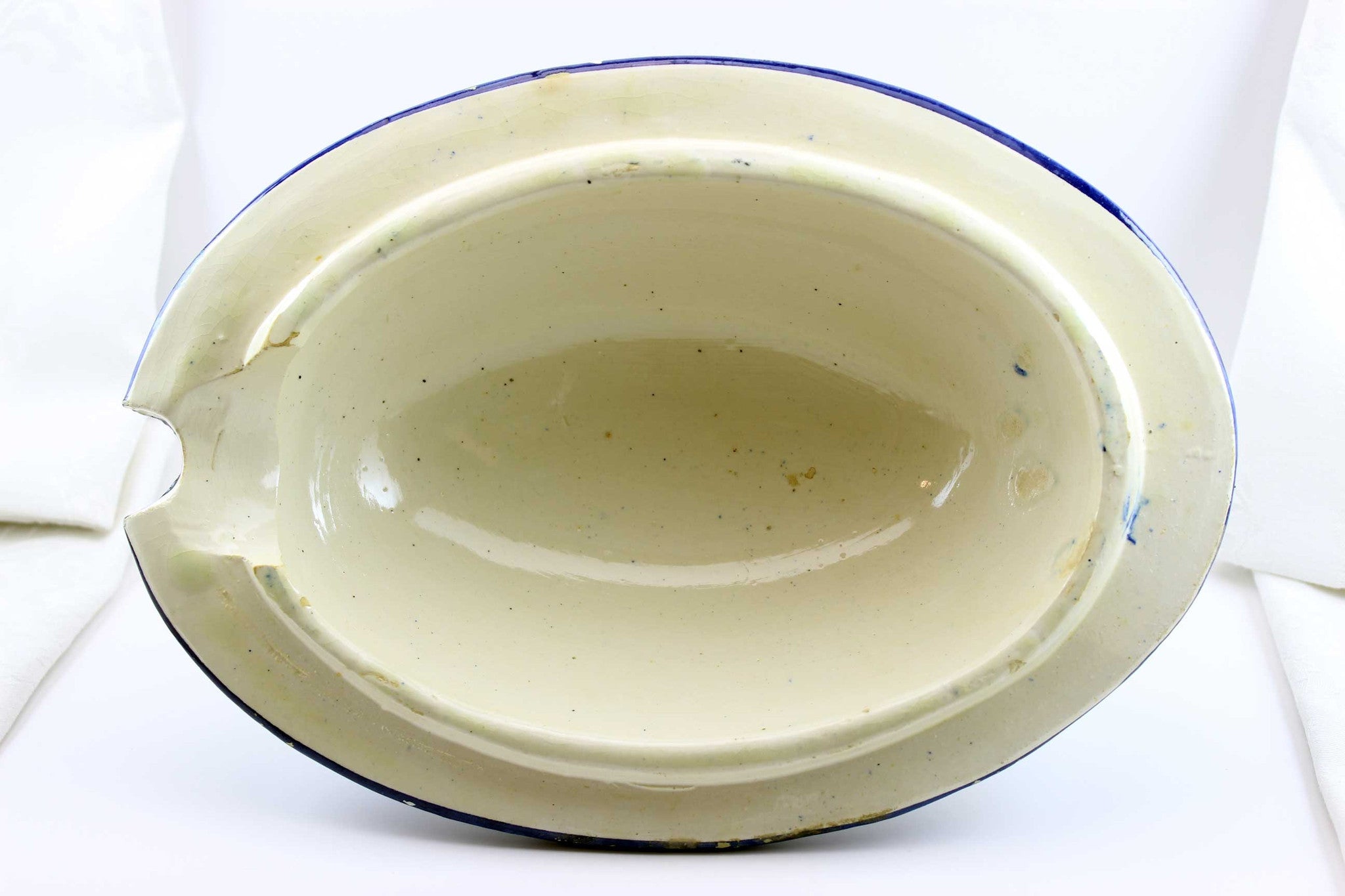 Canton Tureen Lid, Blue and White-19th Century