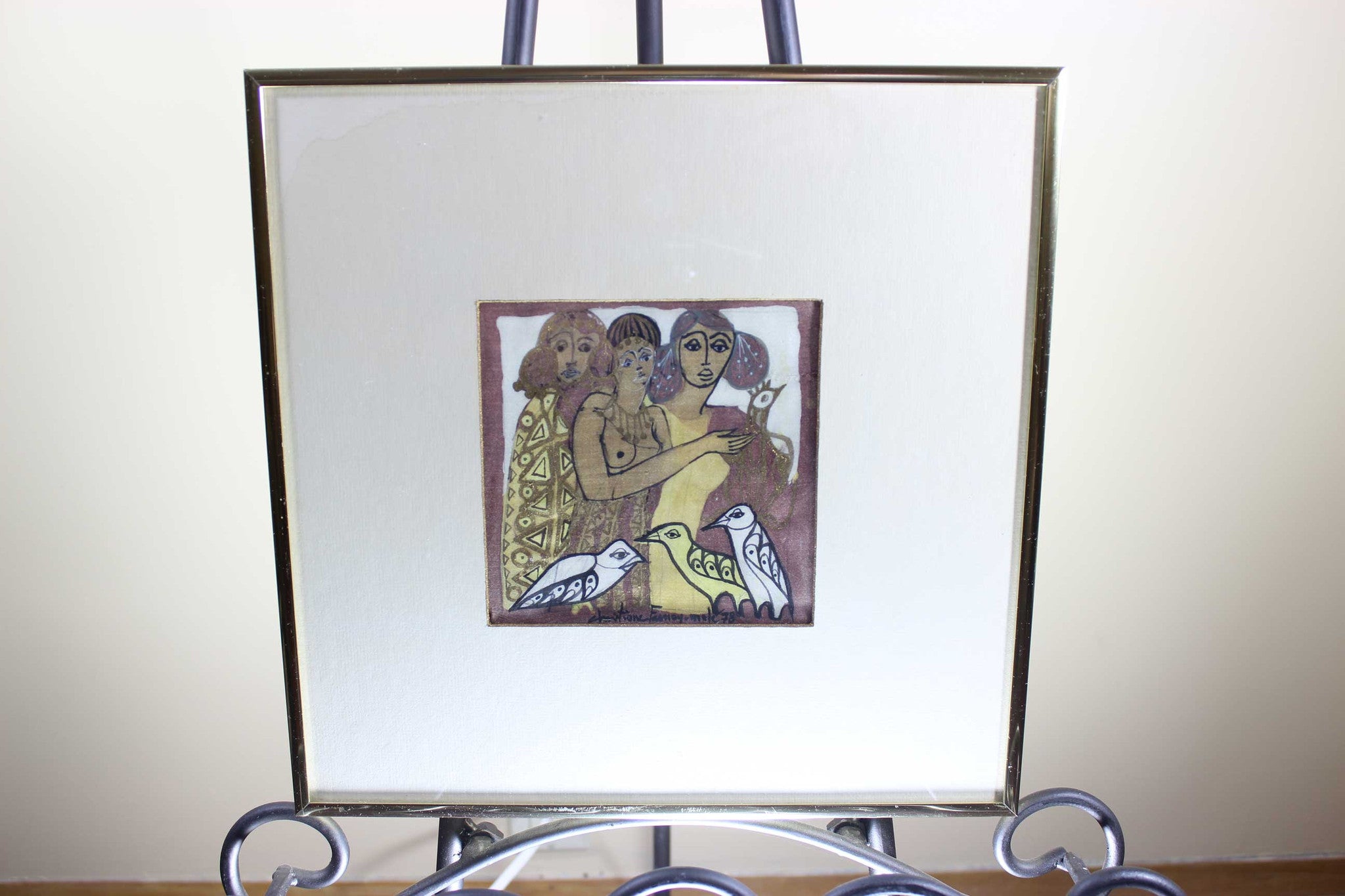 Christiane Frenay Original Painting on Silk