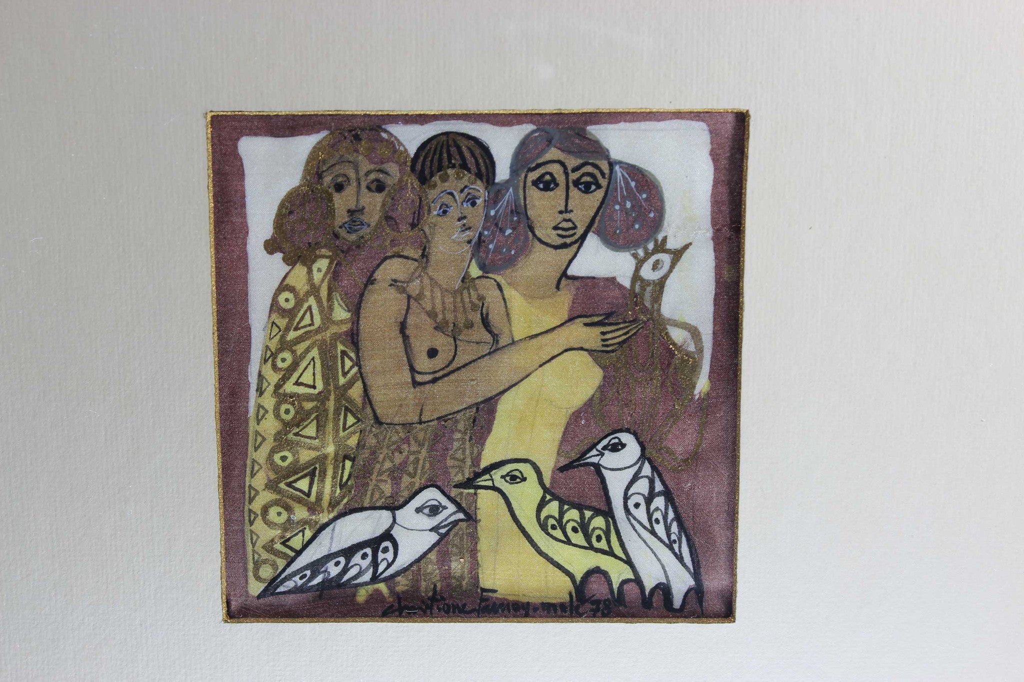 Christiane Frenay Original Painting on Silk