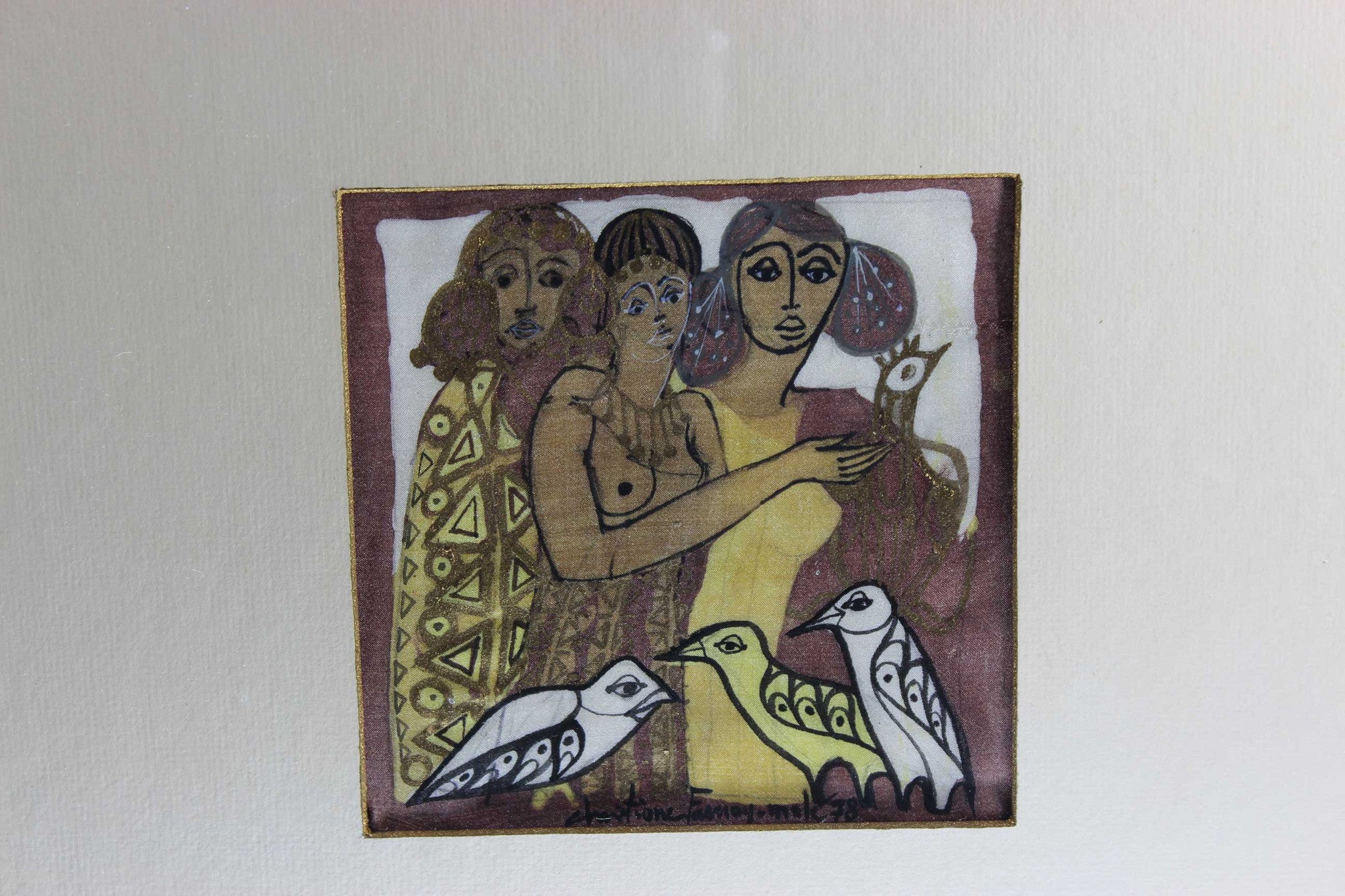 Christiane Frenay Original Painting on Silk