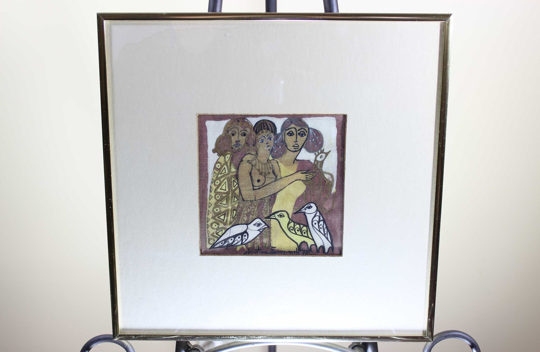 Christiane Frenay Original Painting on Silk