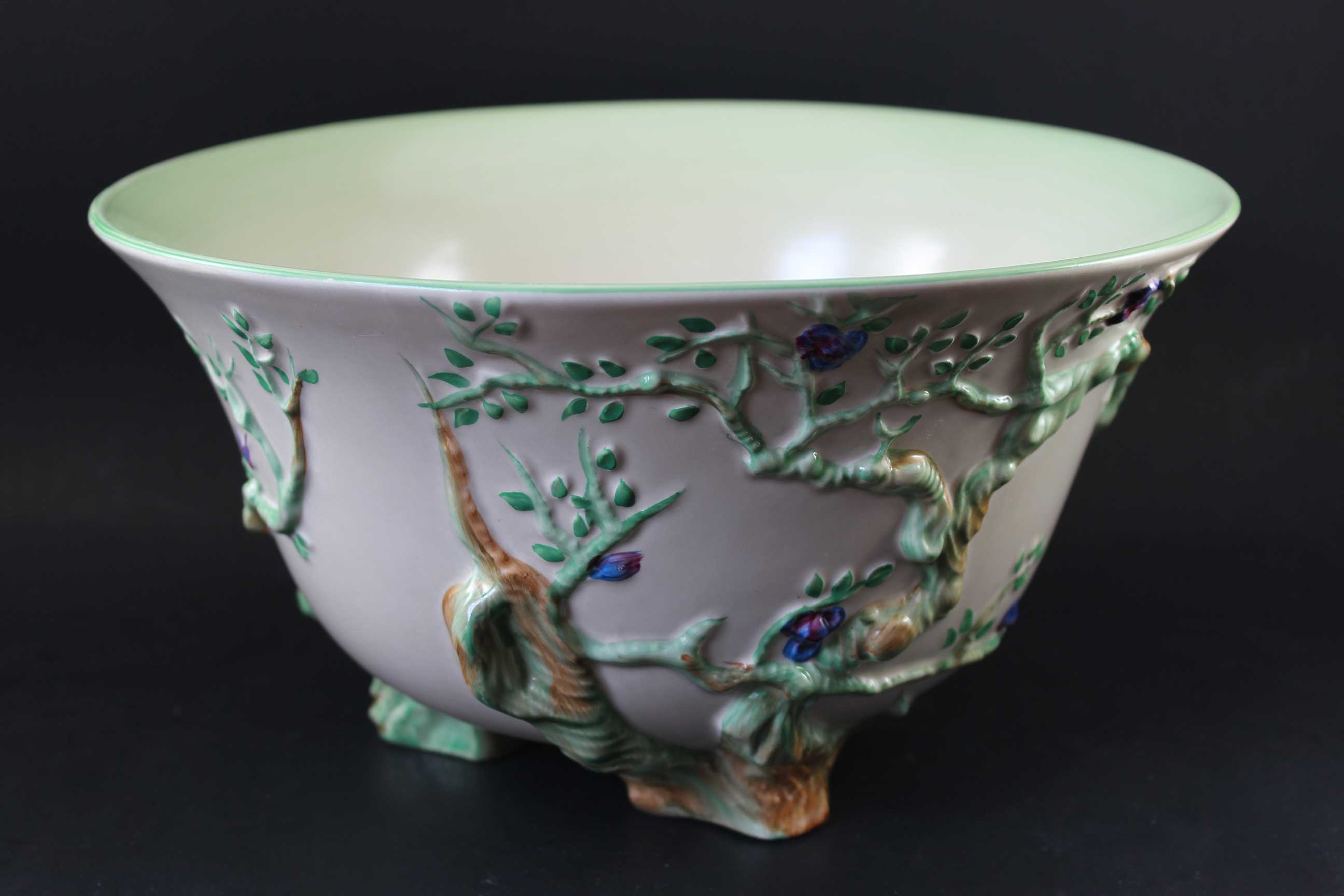Clarice Cliff, Large Porcelain Bowl, Cherry Tree