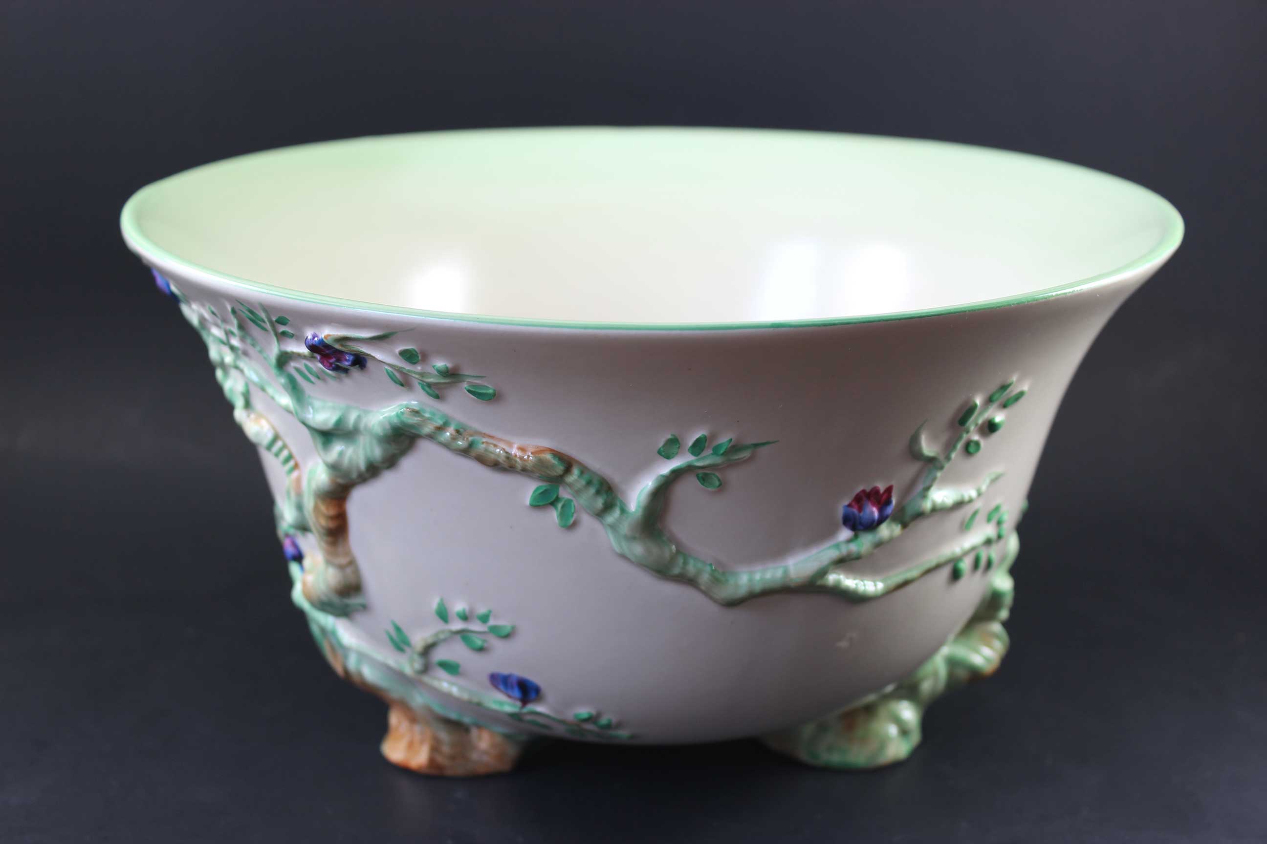 Clarice Cliff, Large Porcelain Bowl, Cherry Tree
