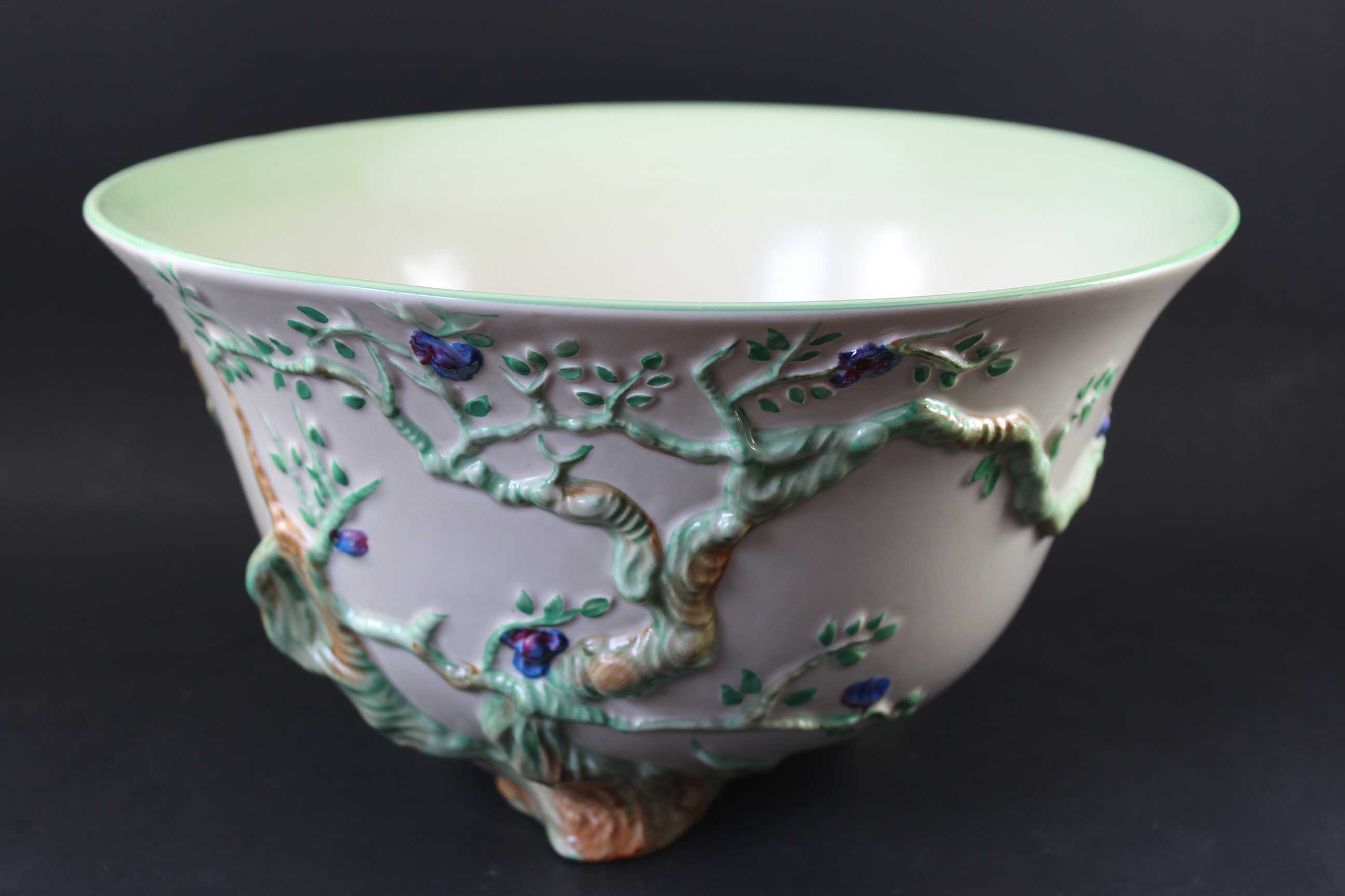 Clarice Cliff, Large Porcelain Bowl, Cherry Tree
