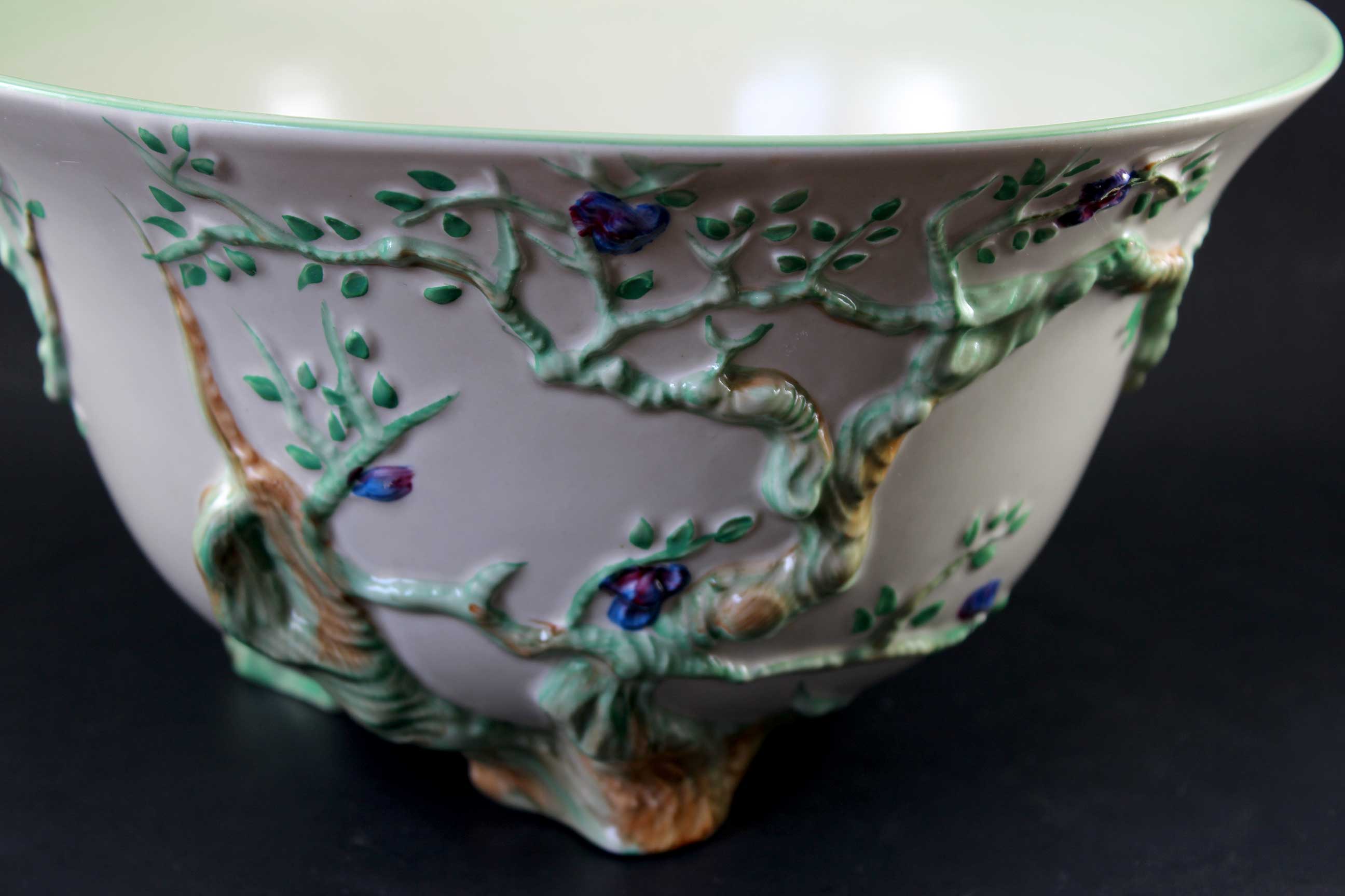 Clarice Cliff, Large Porcelain Bowl, Cherry Tree