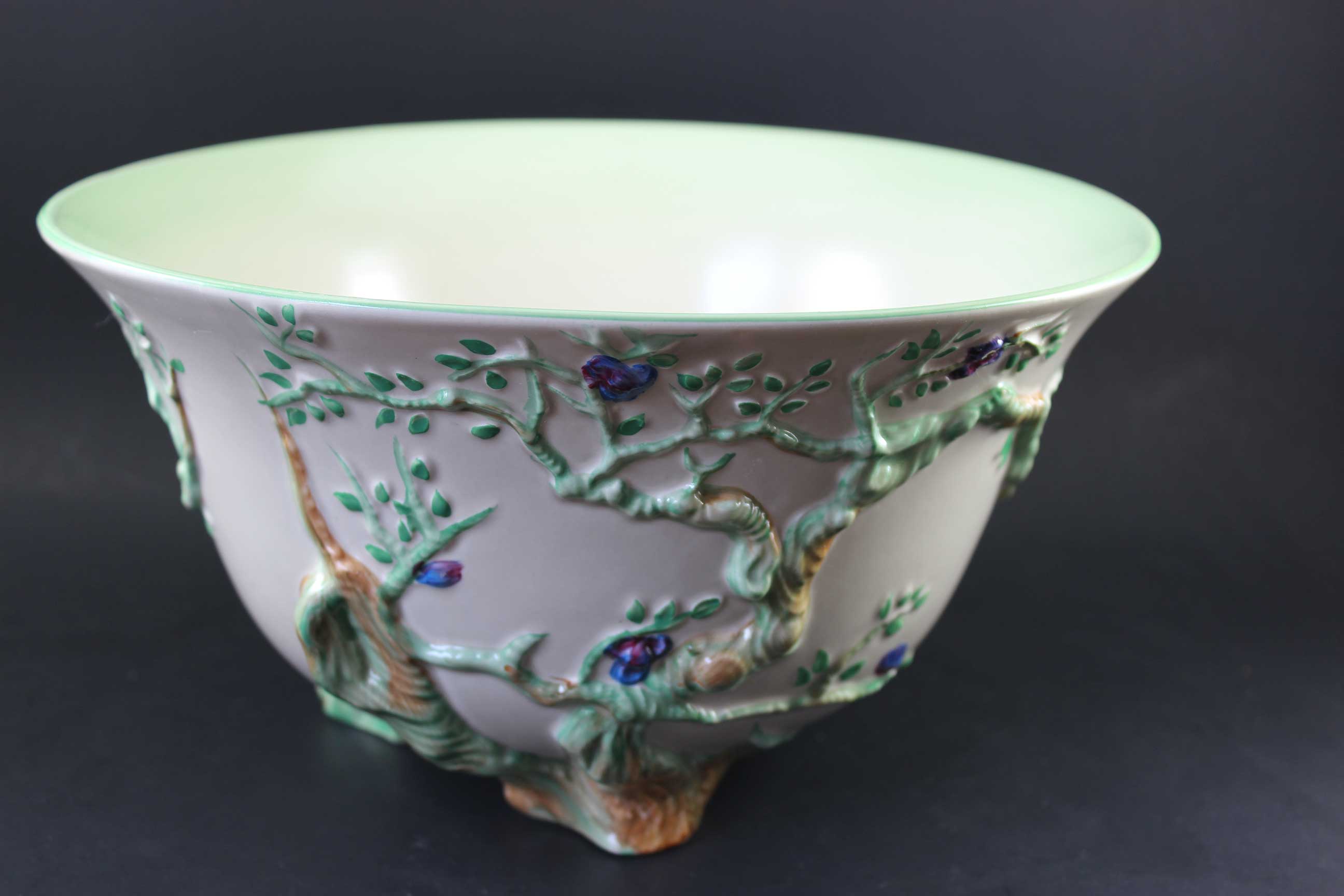 Clarice Cliff, Large Porcelain Bowl, Cherry Tree