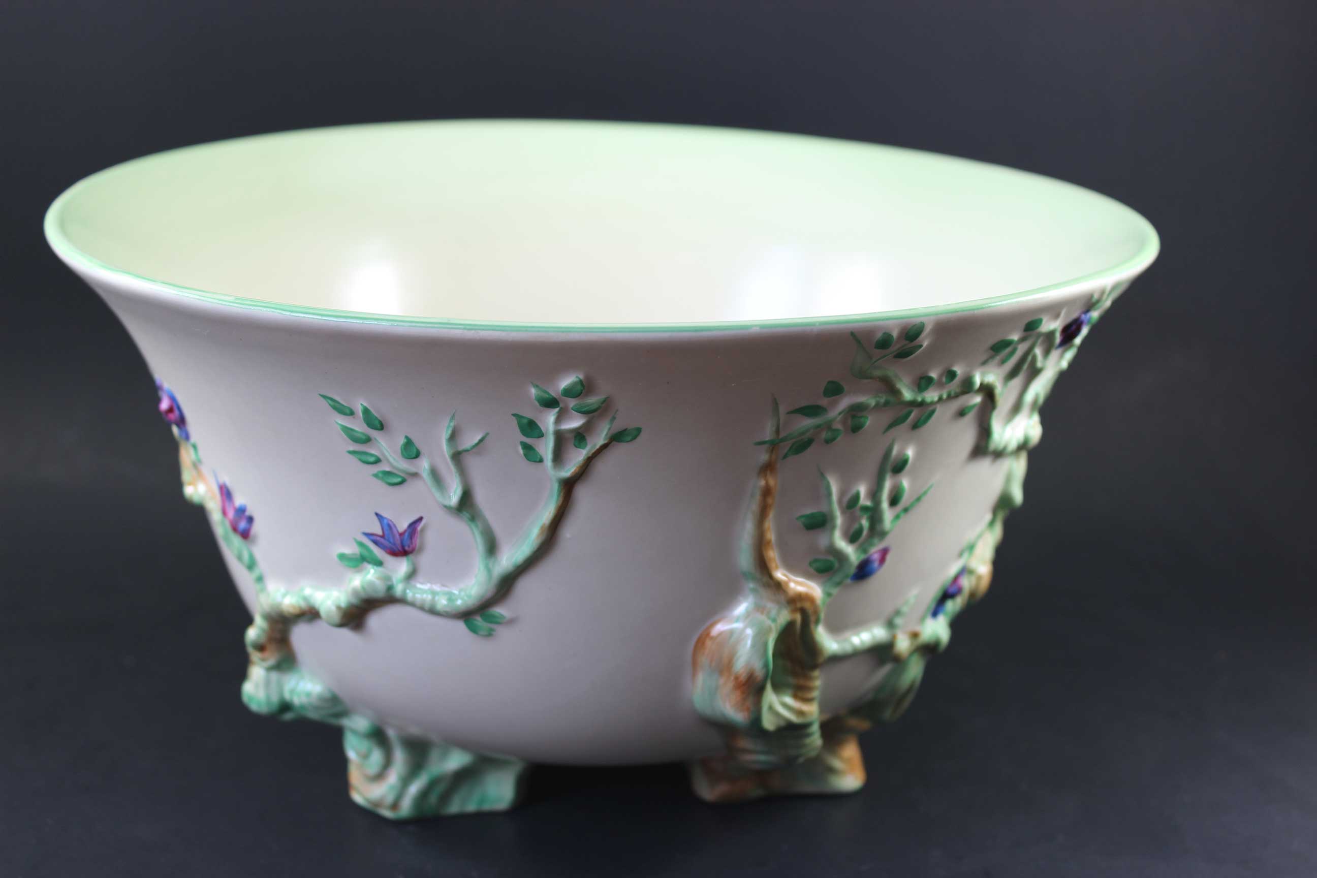 Clarice Cliff, Large Porcelain Bowl, Cherry Tree