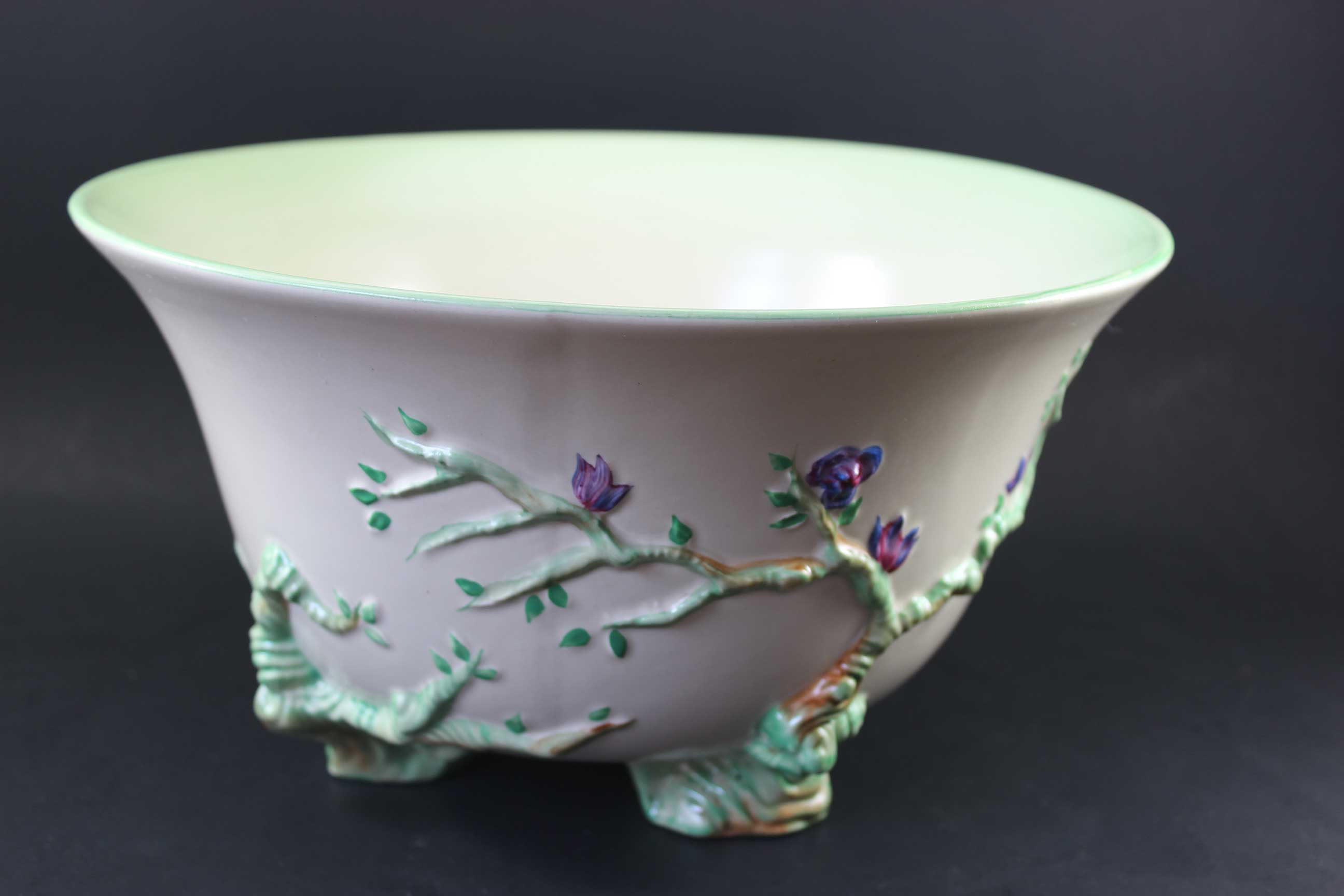 Clarice Cliff, Large Porcelain Bowl, Cherry Tree