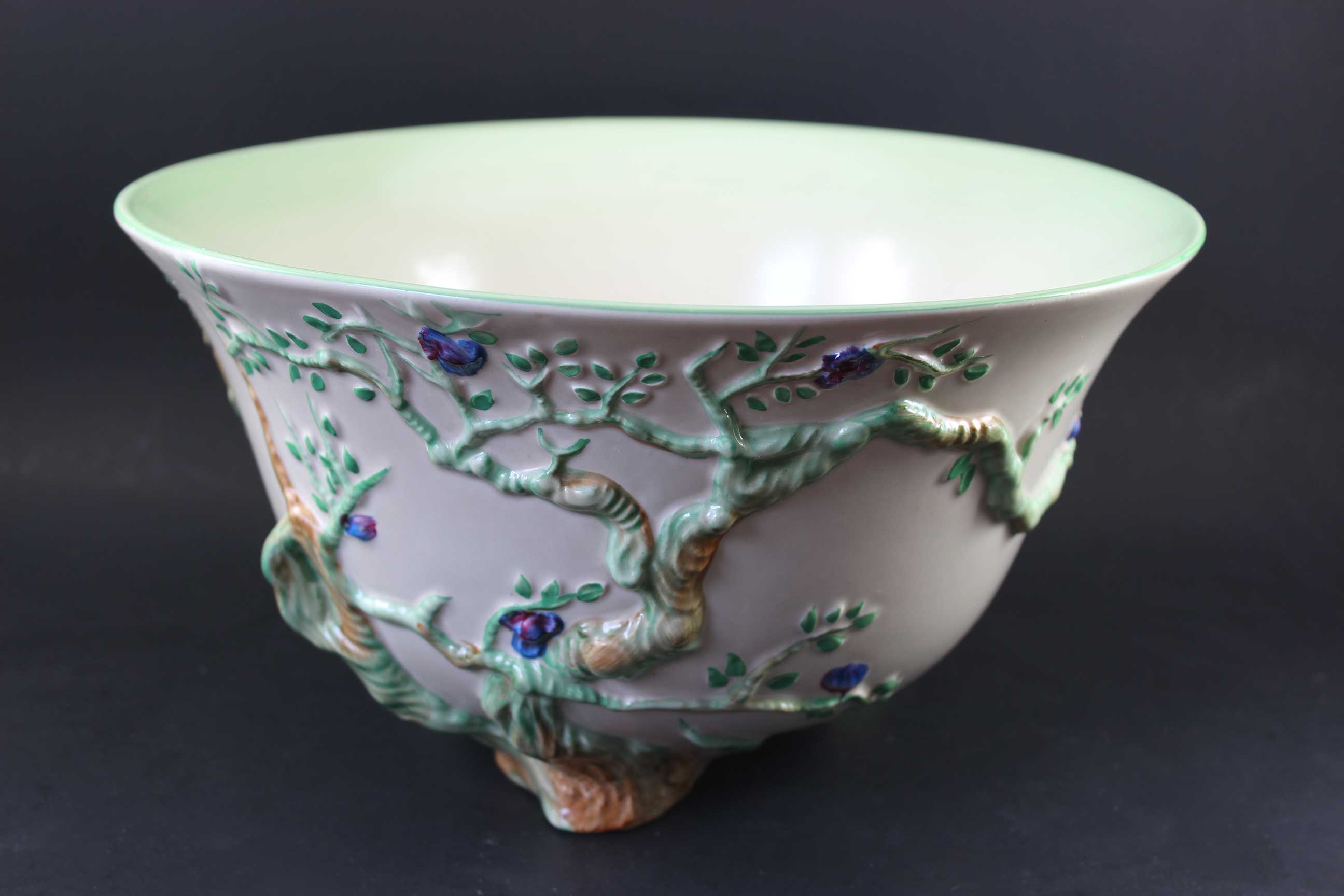 Clarice Cliff, Large Porcelain Bowl, Cherry Tree
