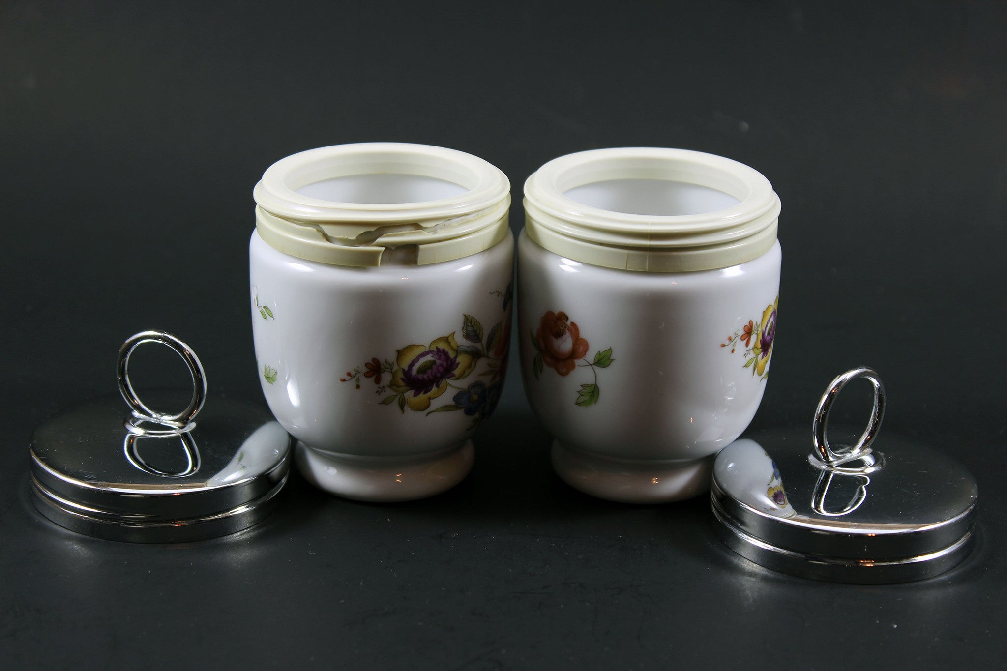 Royal Worcester Egg Coddler, Bournemouth Rose Pattern (2)