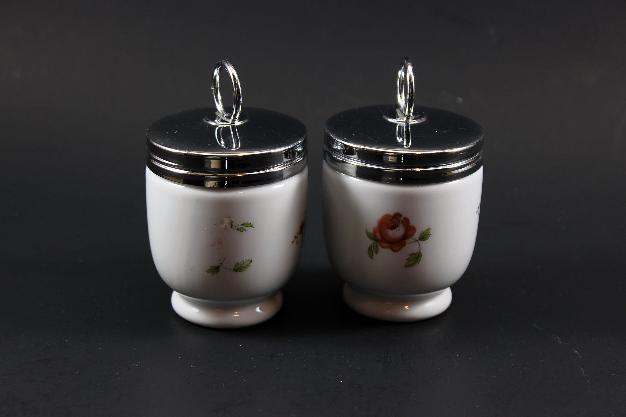 Royal Worcester Egg Coddler, Bournemouth Rose Pattern (2)