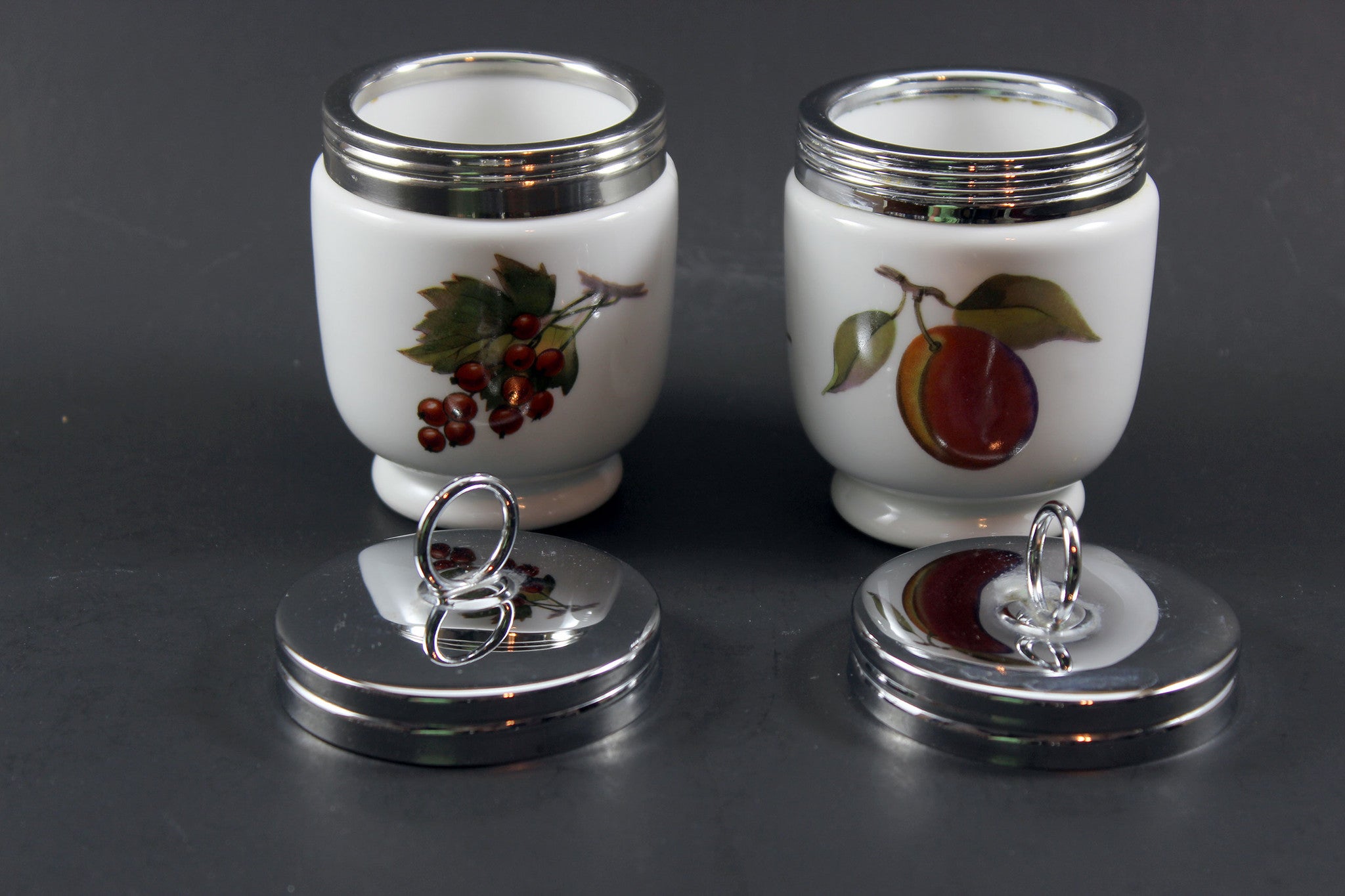 Royal Worcester Evesham Covered Dish & Egg Coddlers