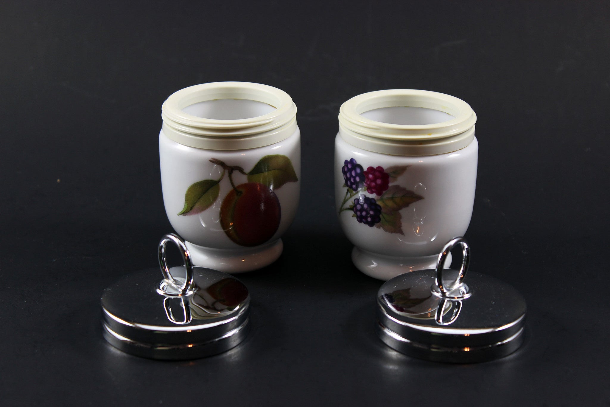 Royal Worcester Evesham Covered Dish & Egg Coddlers