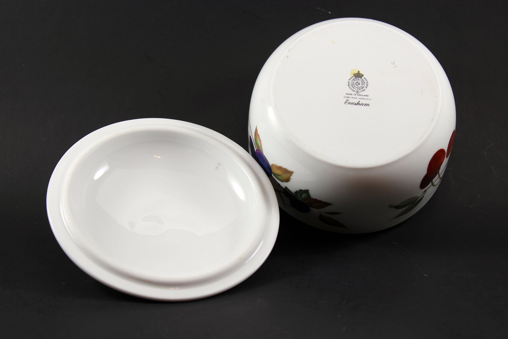 Royal Worcester Evesham Covered Dish & Egg Coddlers