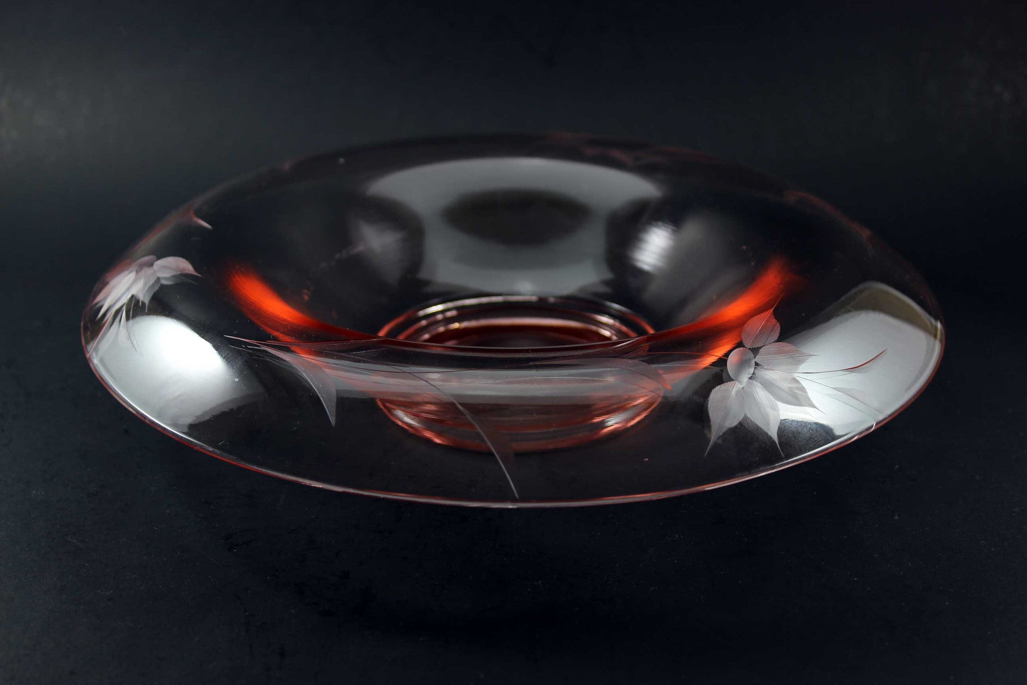 Cambridge Glass Rose Lady, Lancaster Glass Console Bowl