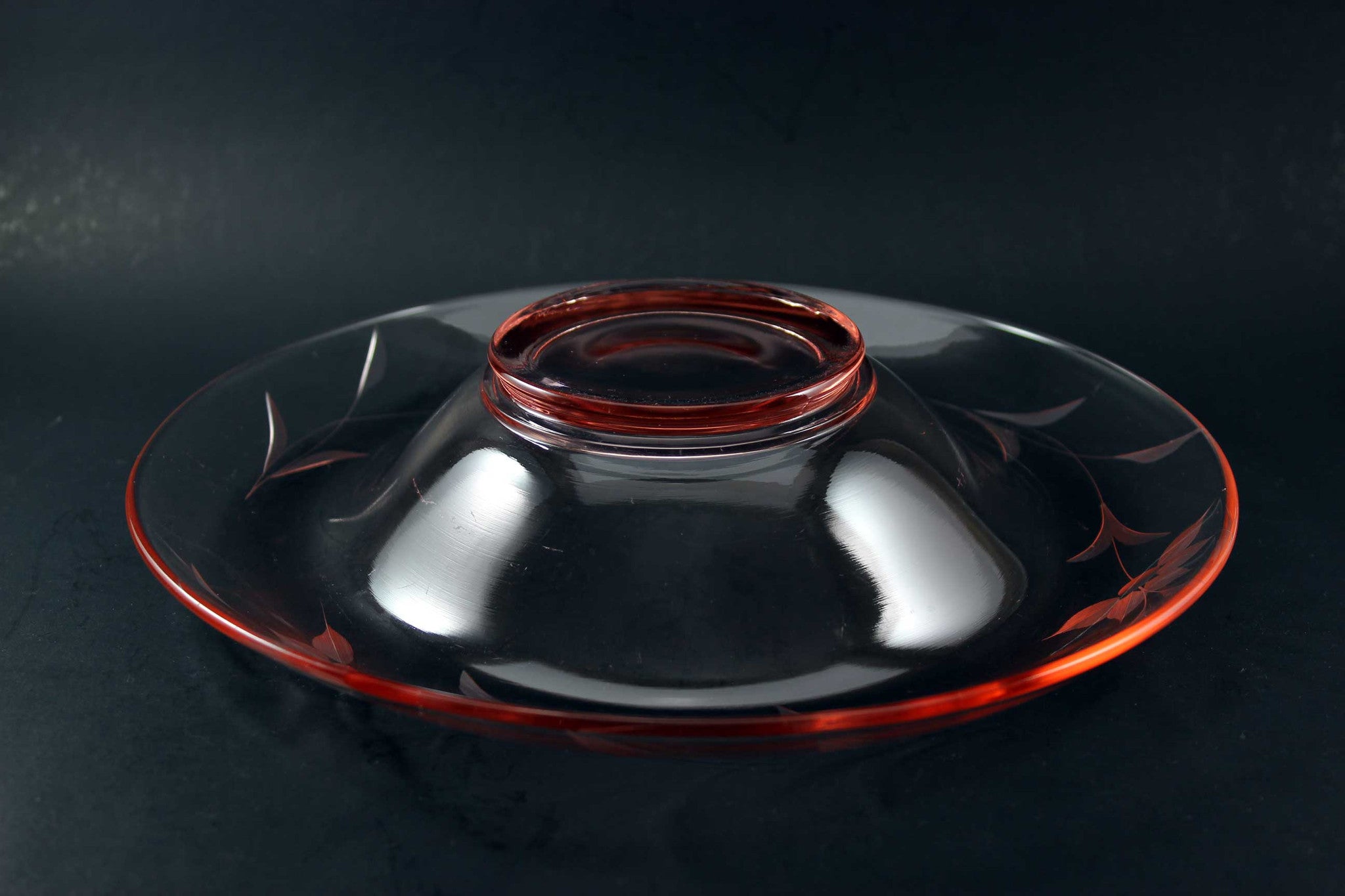 Cambridge Glass Rose Lady, Lancaster Glass Console Bowl