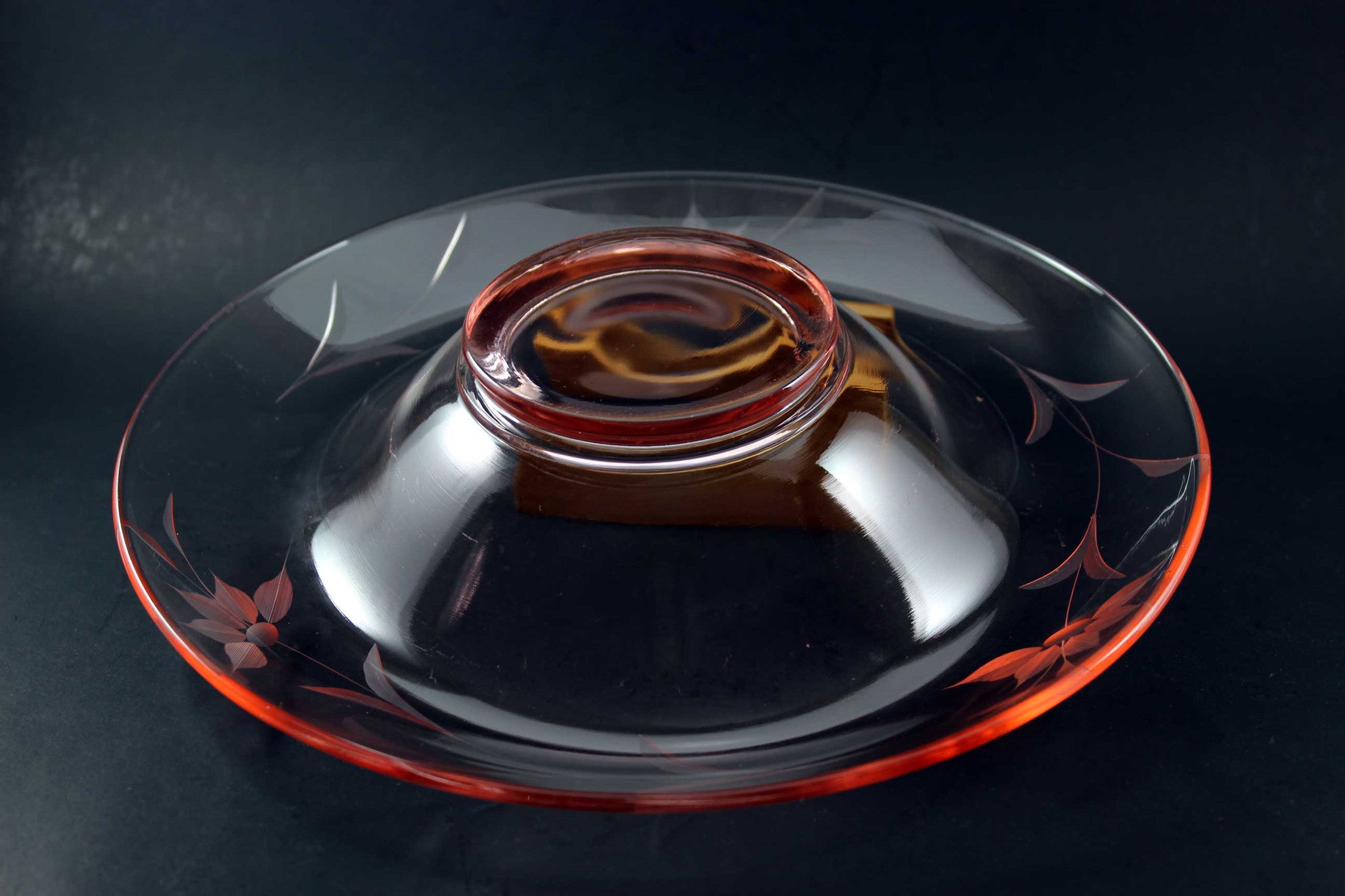 Cambridge Glass Rose Lady, Lancaster Glass Console Bowl