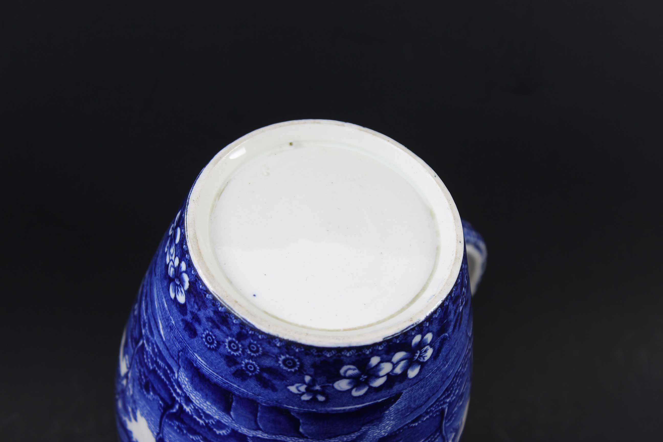Antique Copeland Spode Blue Tower Jug / Pitcher