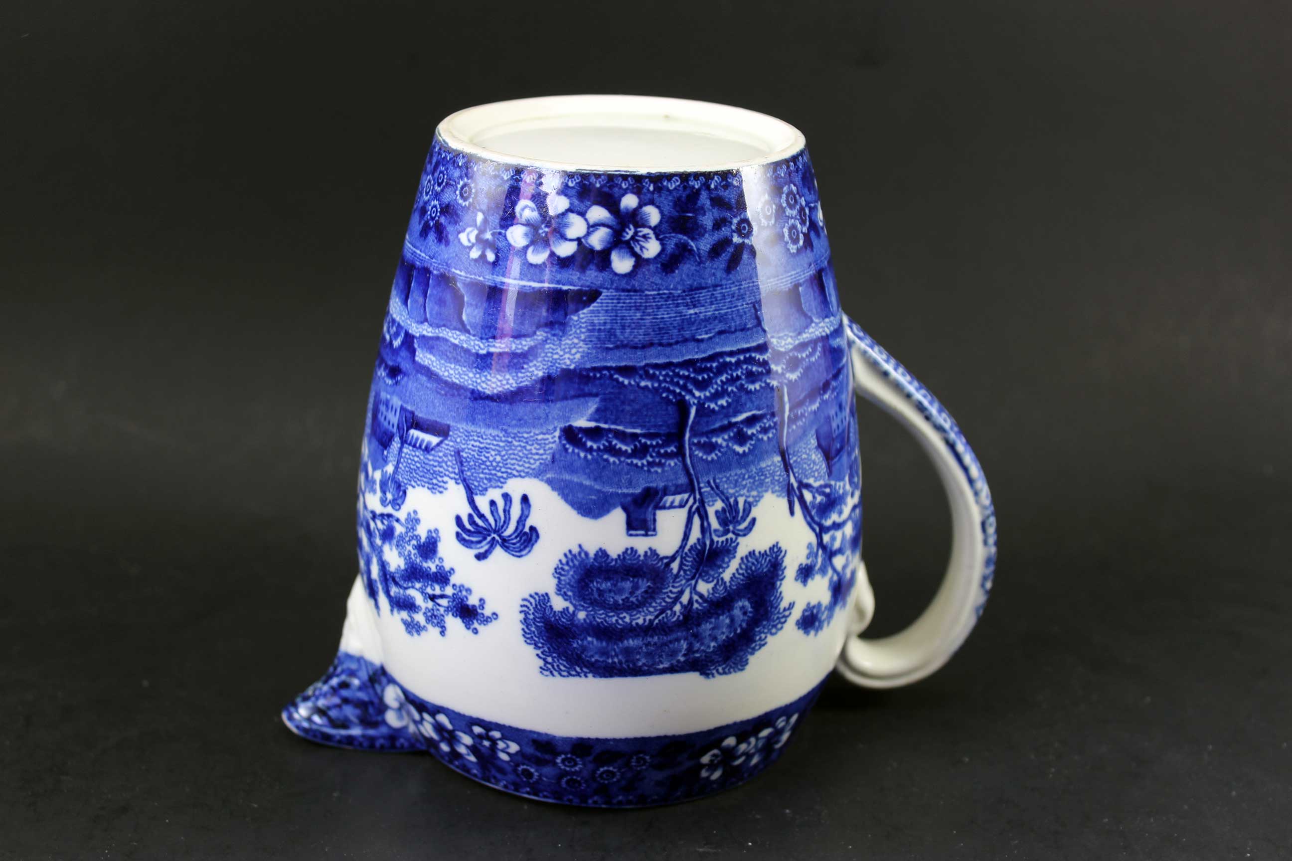 Antique Copeland Spode Blue Tower Jug / Pitcher
