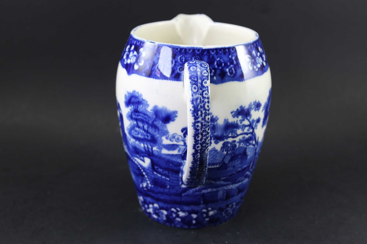 Antique Copeland Spode Blue Tower Jug / Pitcher