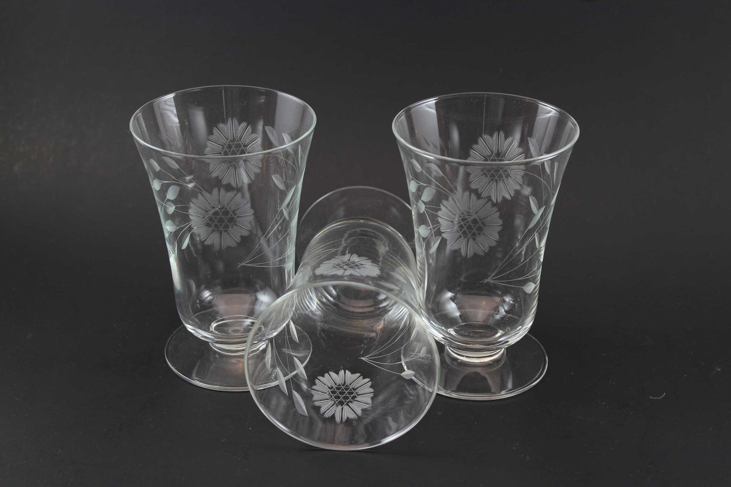 Cornflower Crystal Parfait Glasses Non-Optic