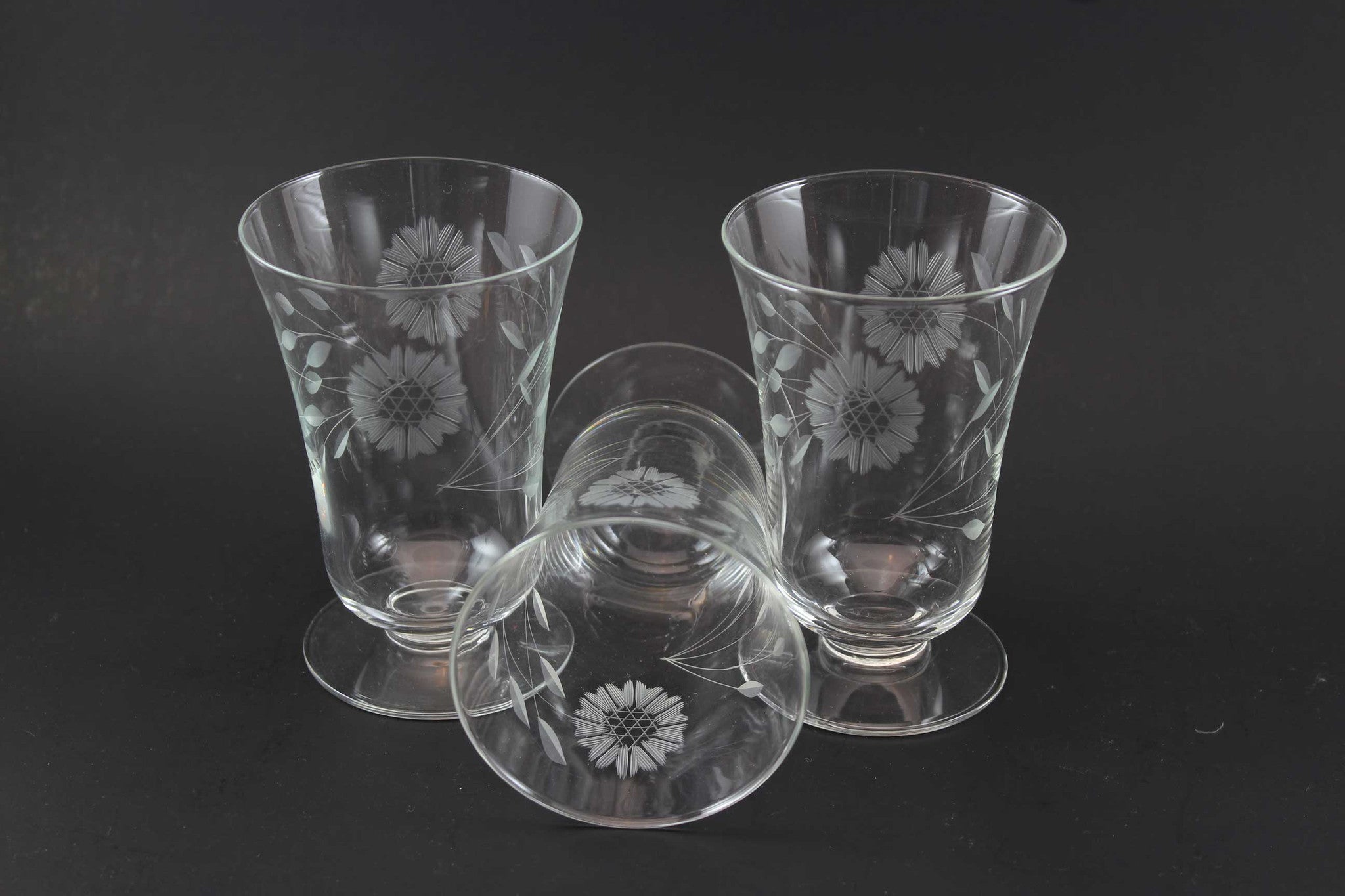 Cornflower Crystal Parfait Glasses Non-Optic