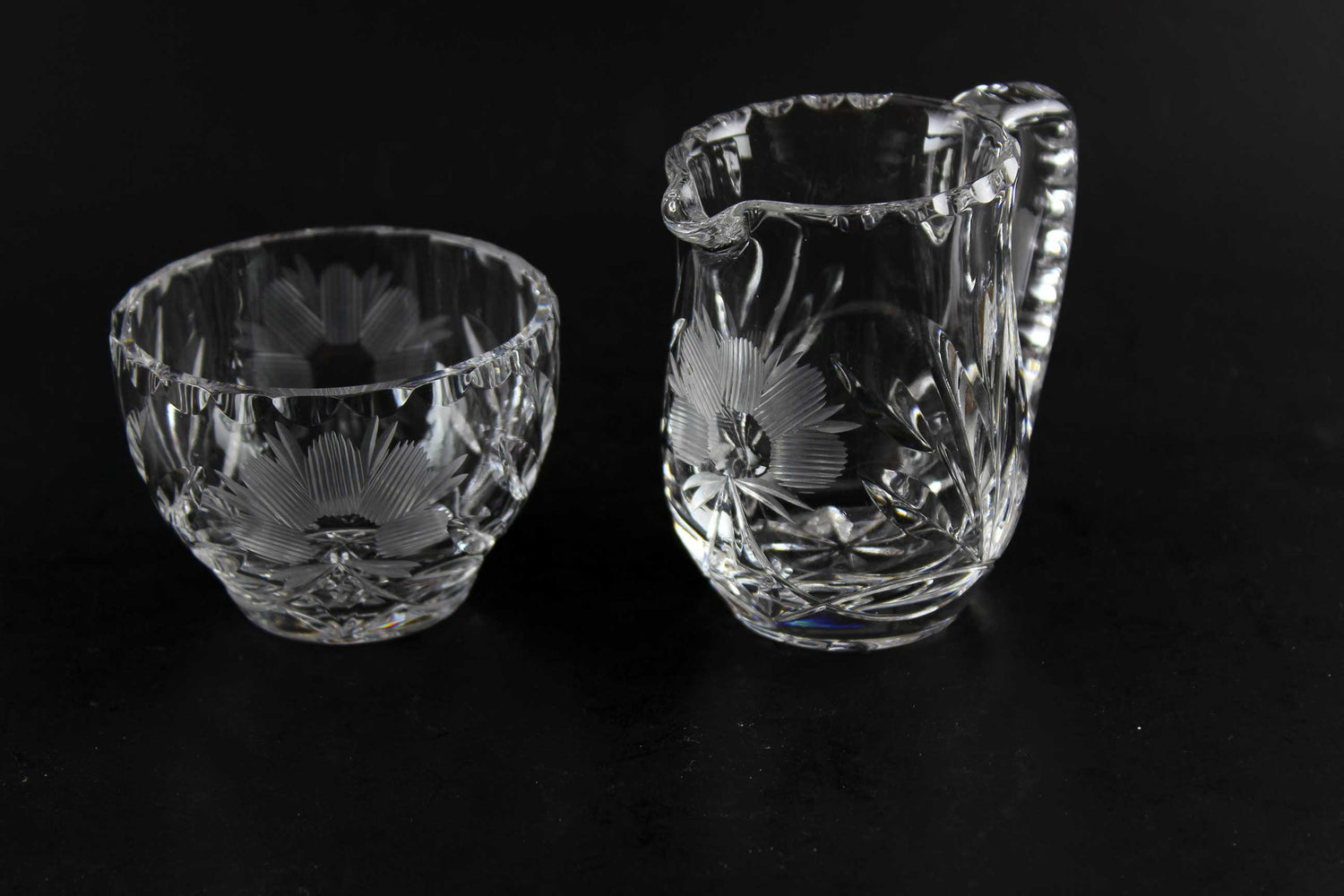 Corn Flower Cream & Sugar Bowl