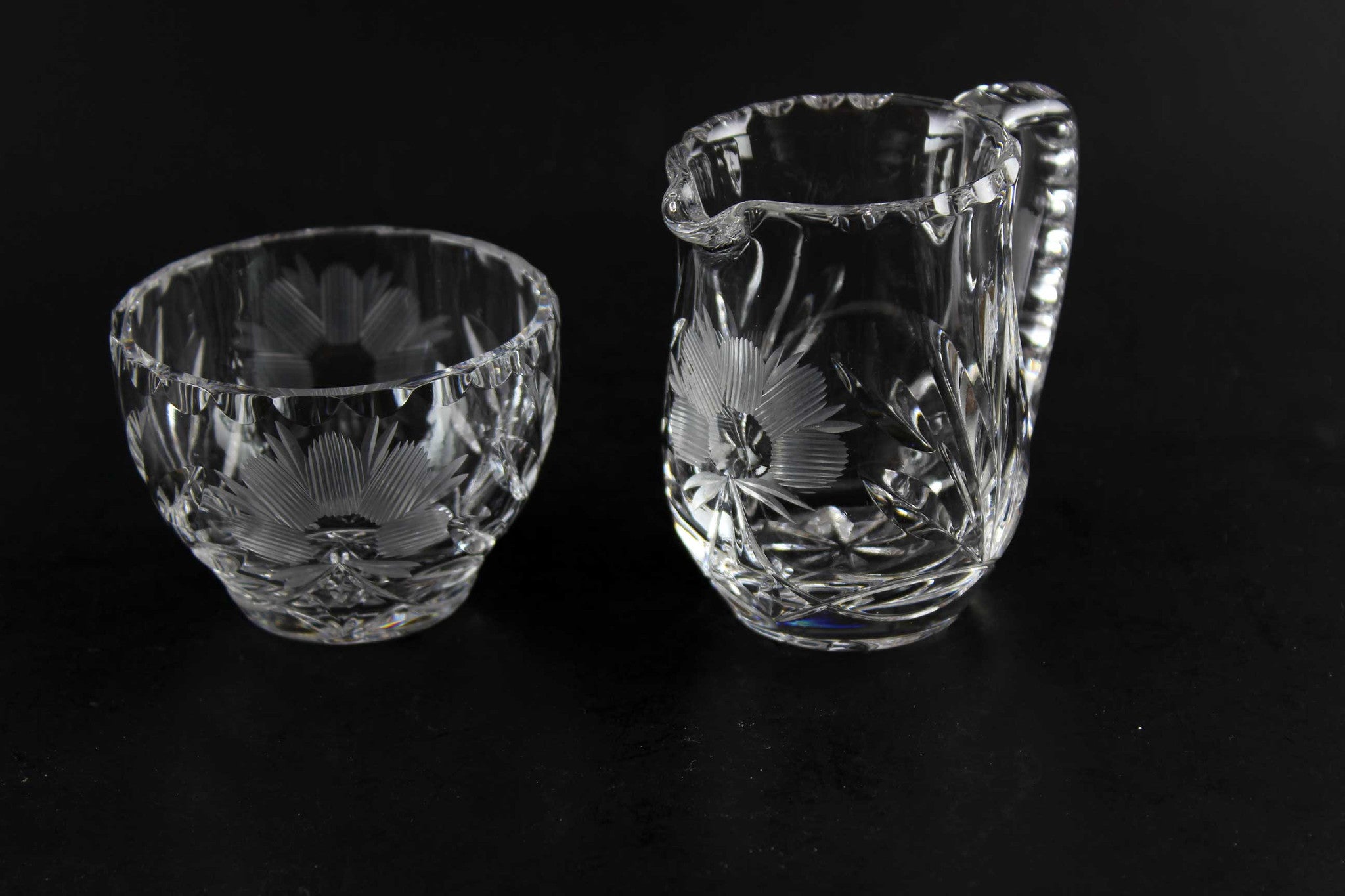Corn Flower Cream & Sugar Bowl