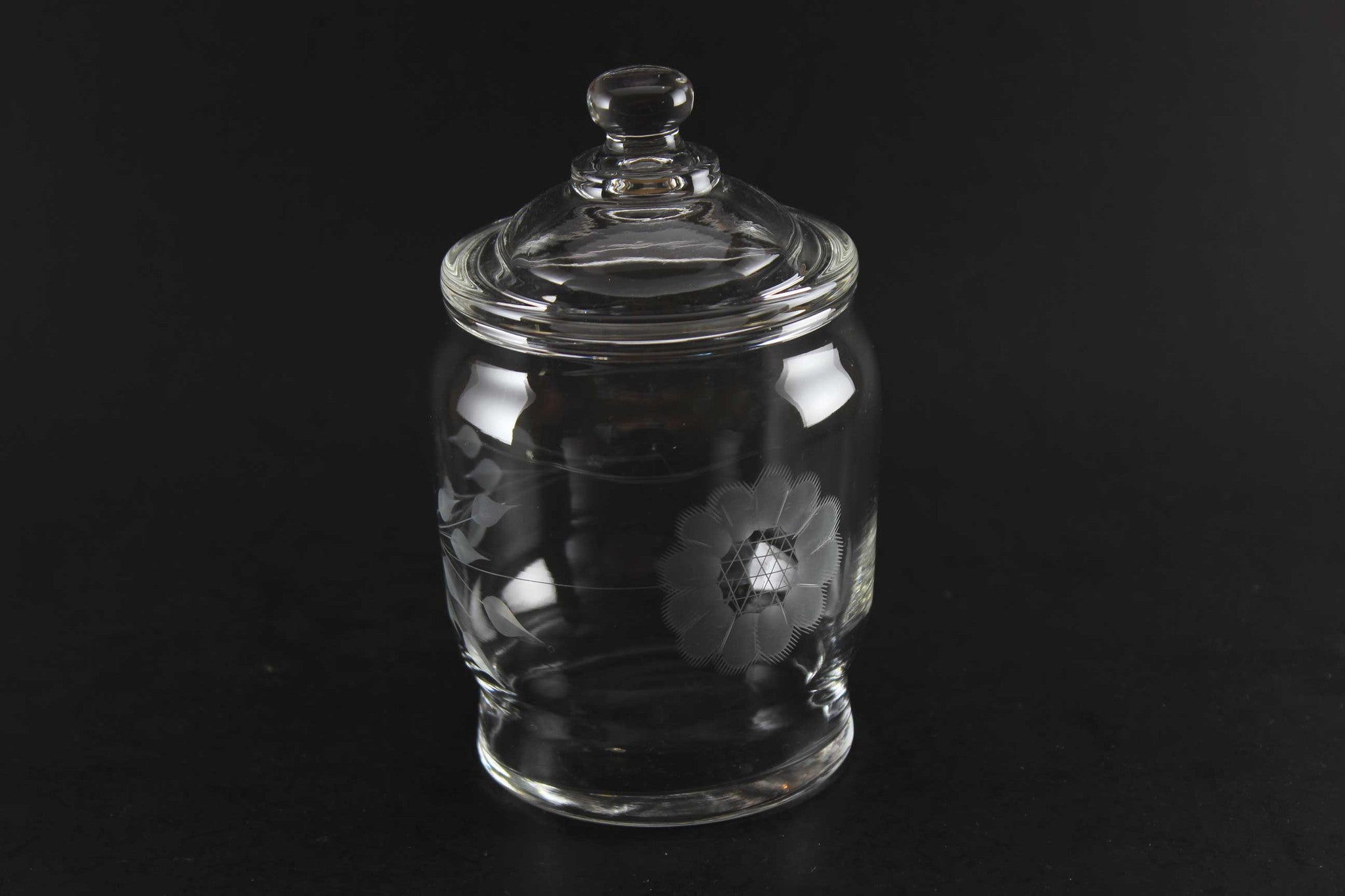 Hughes Corn Flower Crystal Jam/Condiment Jar