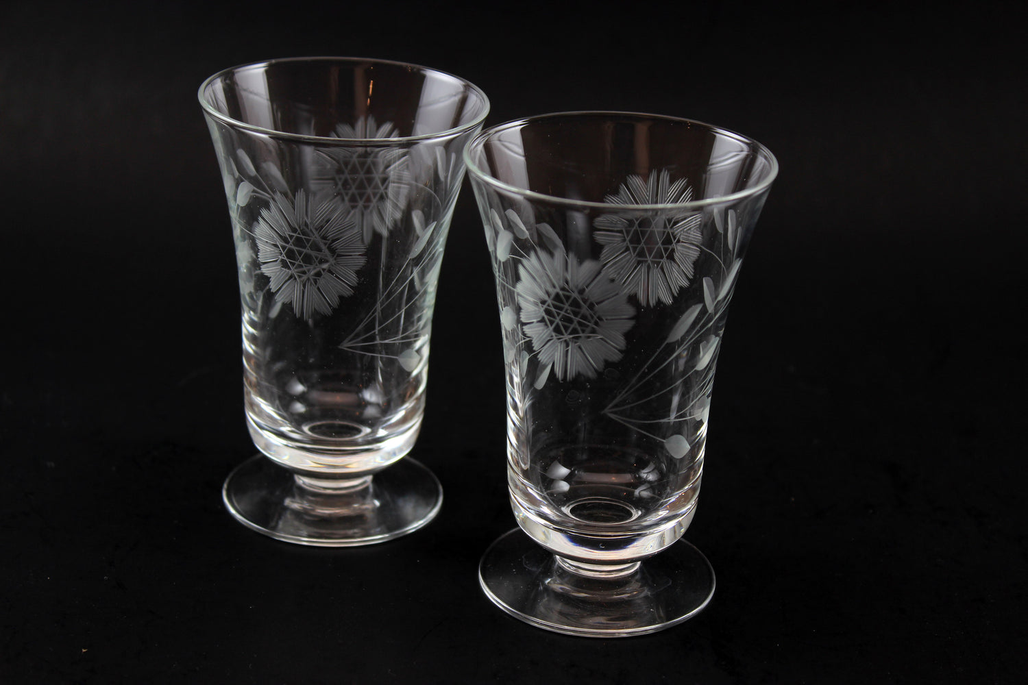 Cornflower Crystal Parfait Glasses Non-Optic