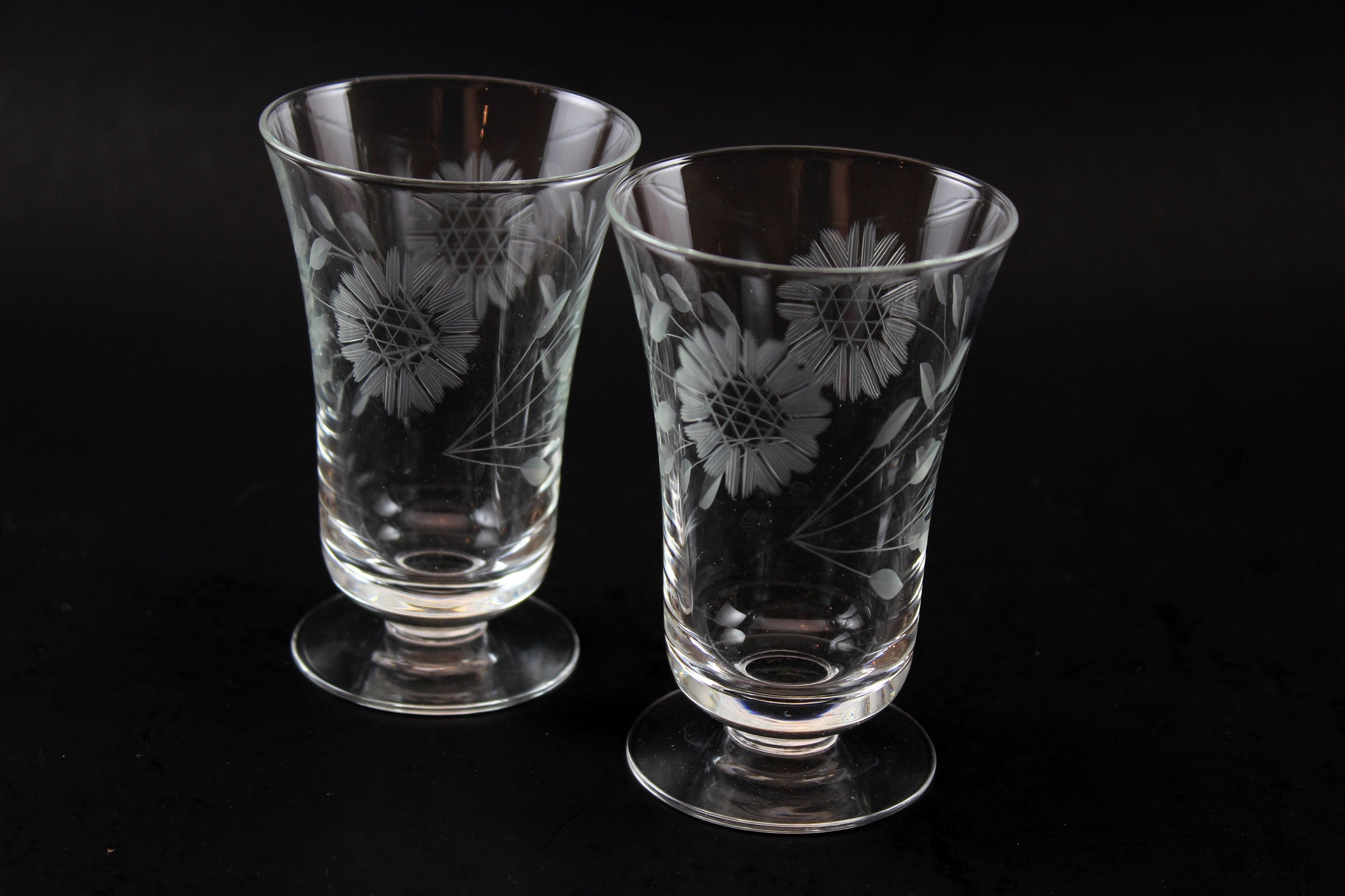 Cornflower Crystal Parfait Glasses Non-Optic