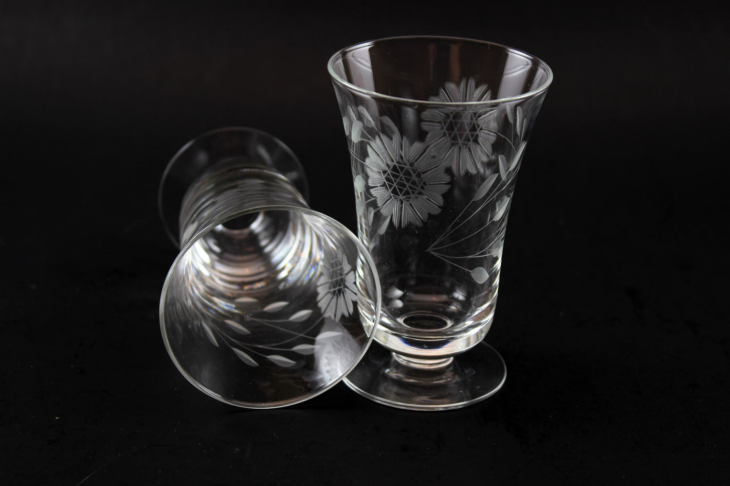Cornflower Crystal Parfait Glasses Non-Optic