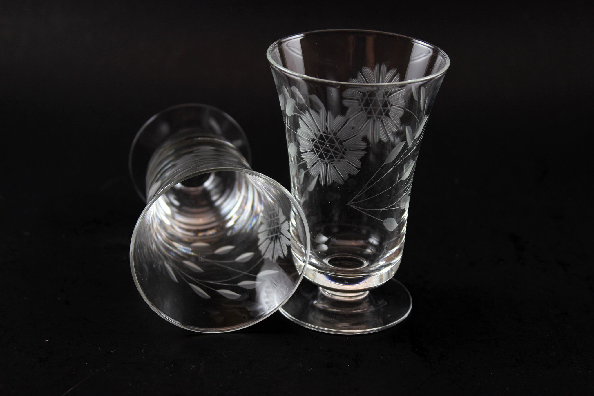 Cornflower Crystal Parfait Glasses Non-Optic