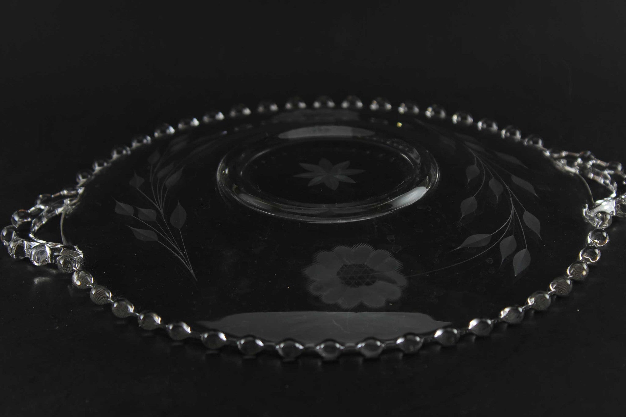 Hughes Candlewick Corn Flower Relish Dish