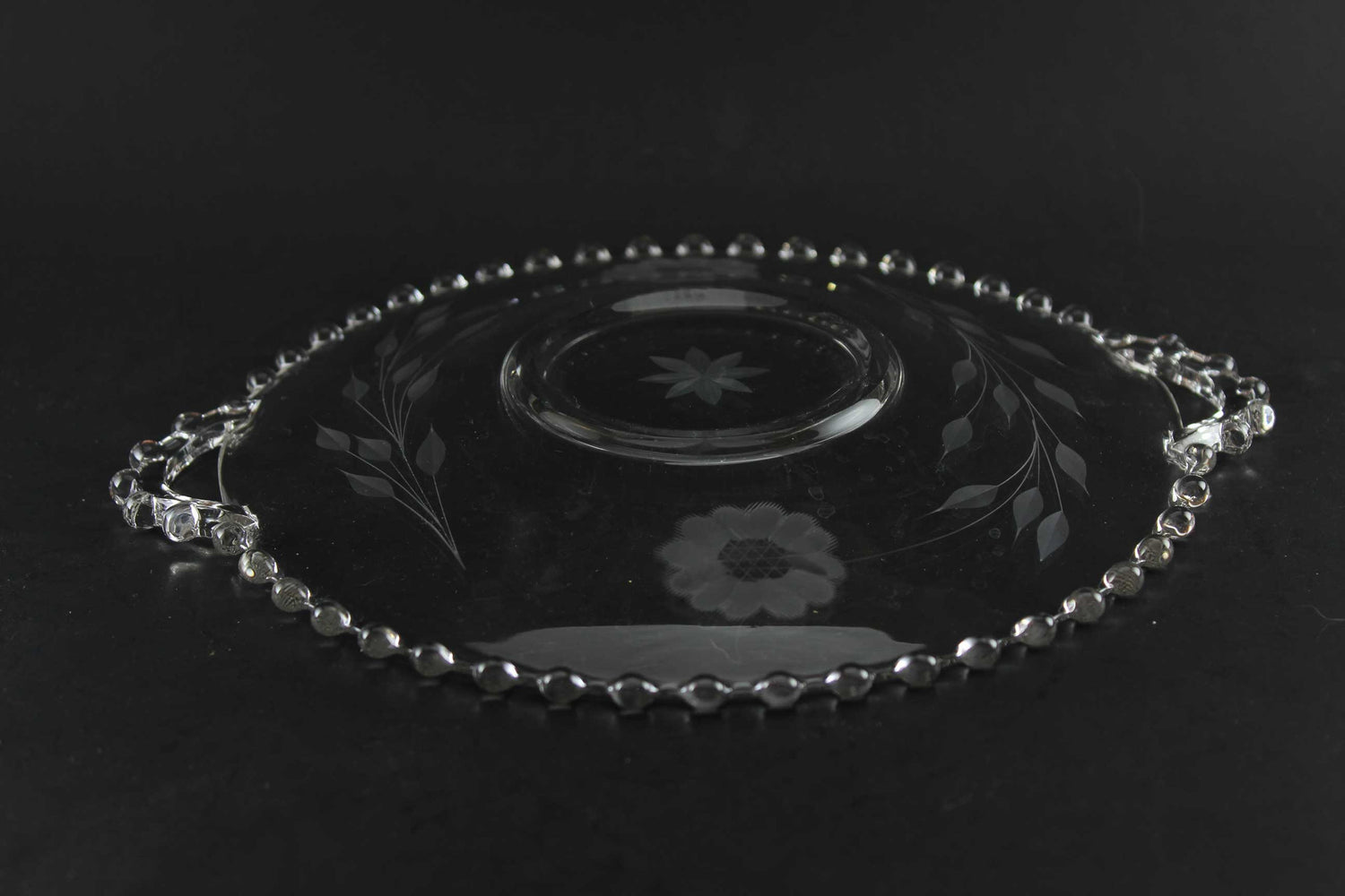 Hughes Candlewick Corn Flower Relish Dish