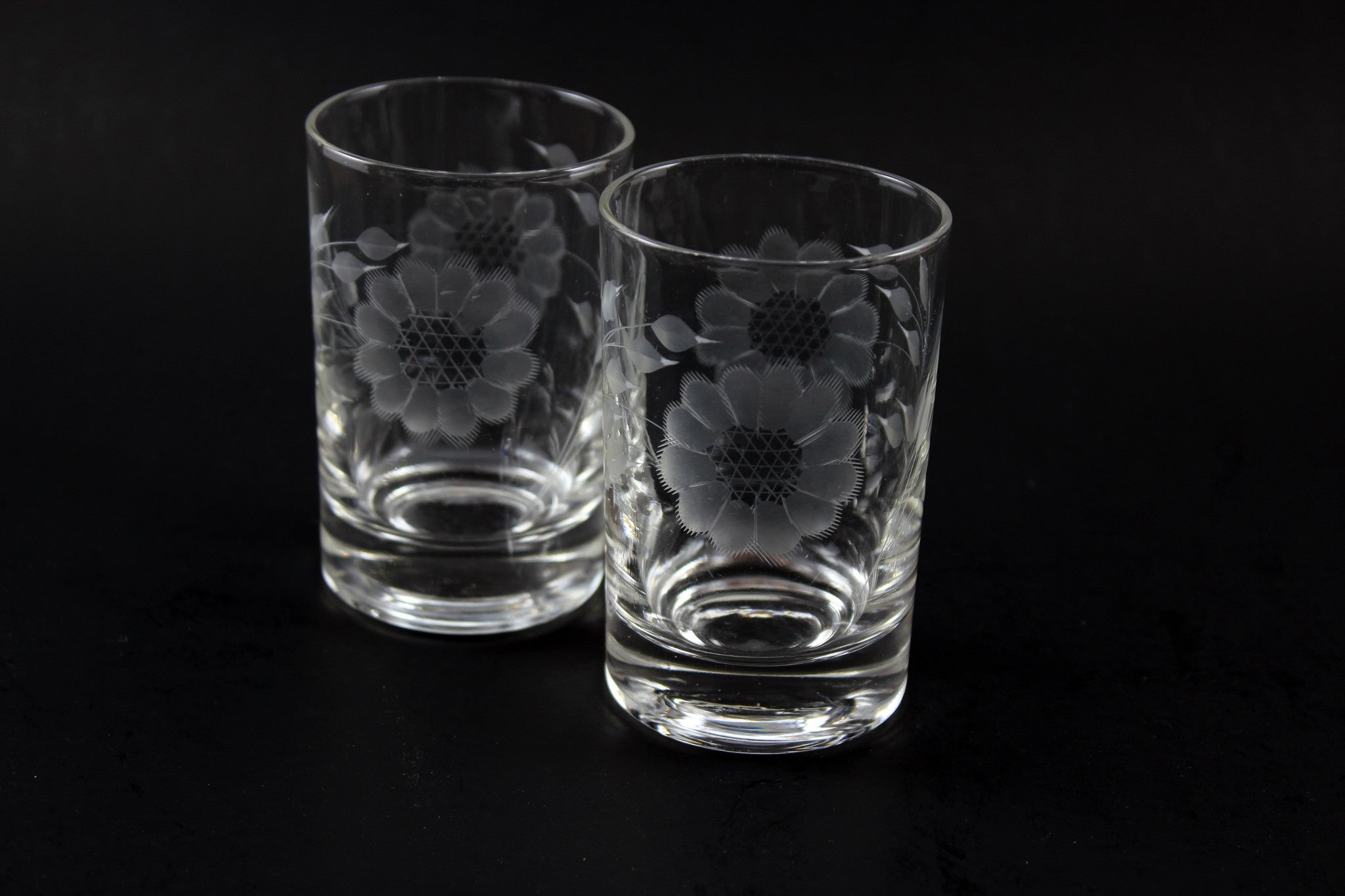 Hughes Cornflower Crystal Short Tumblers