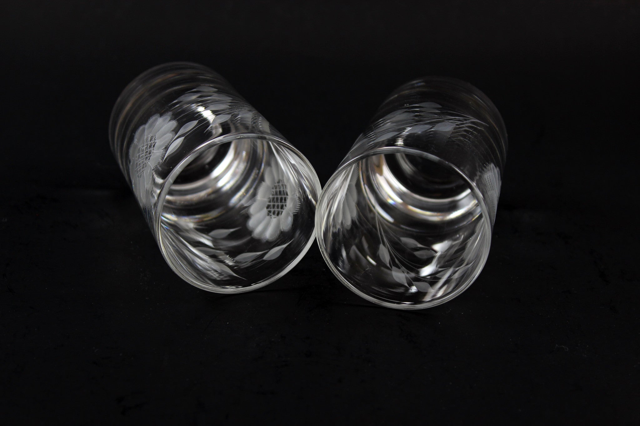 Hughes Cornflower Crystal Short Tumblers
