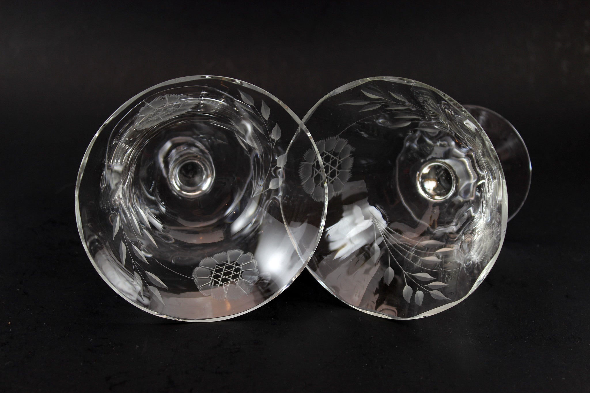 Hughes Cornflower Crystal Sorbet/Dessert Glasses
