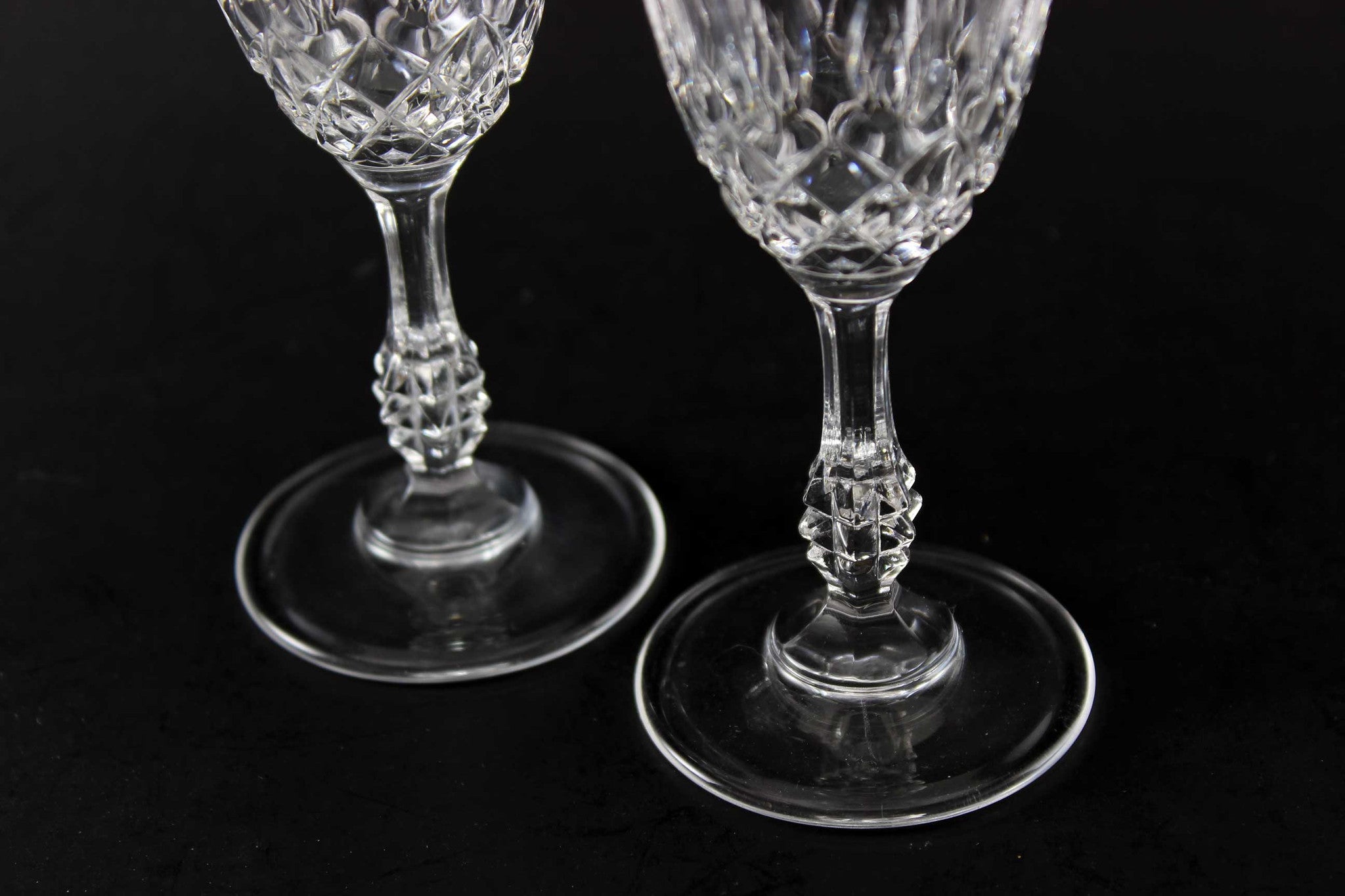 Cross and Olive Cordial/Liqueur Glasses