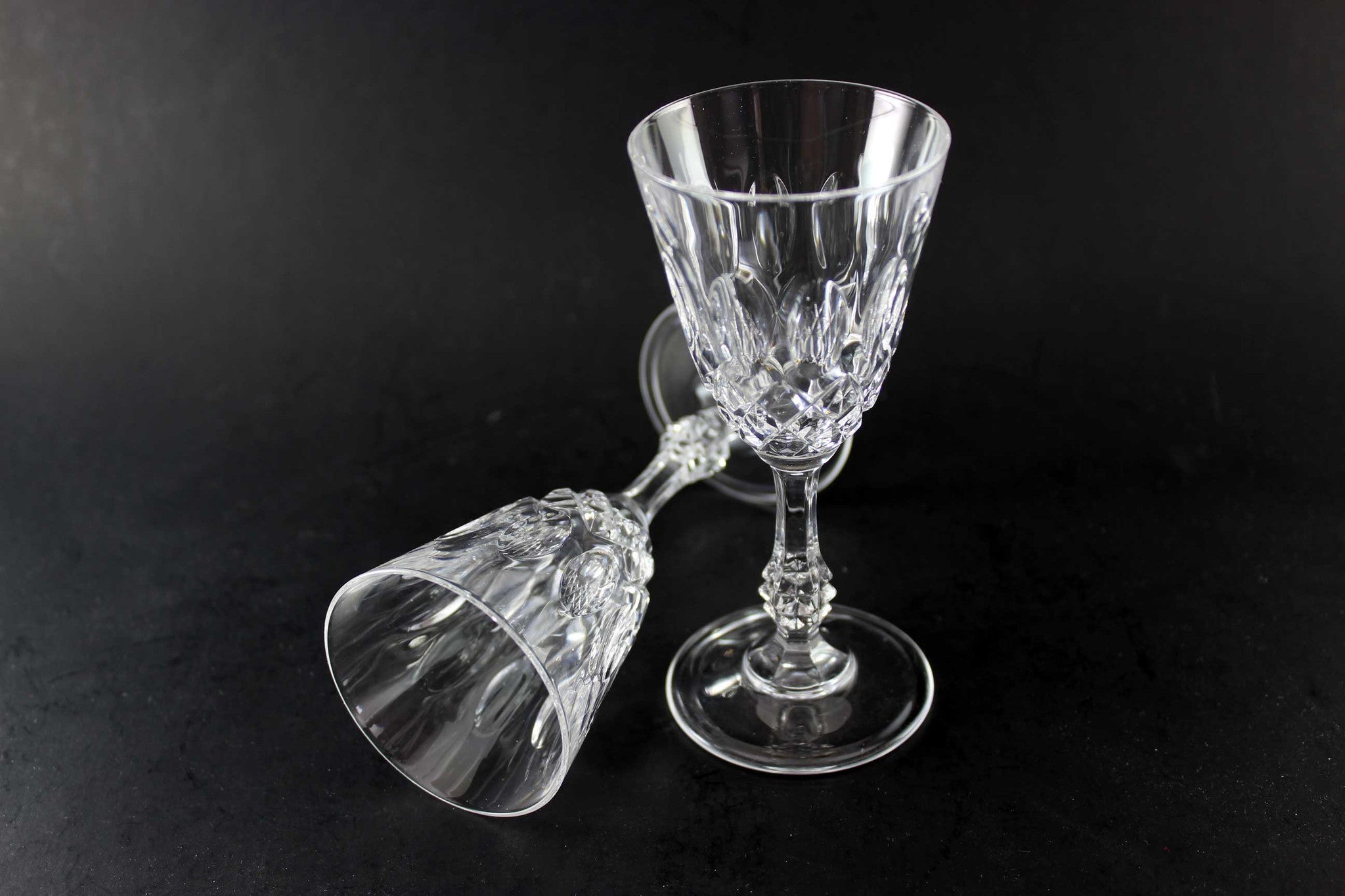 Cross and Olive Cordial/Liqueur Glasses