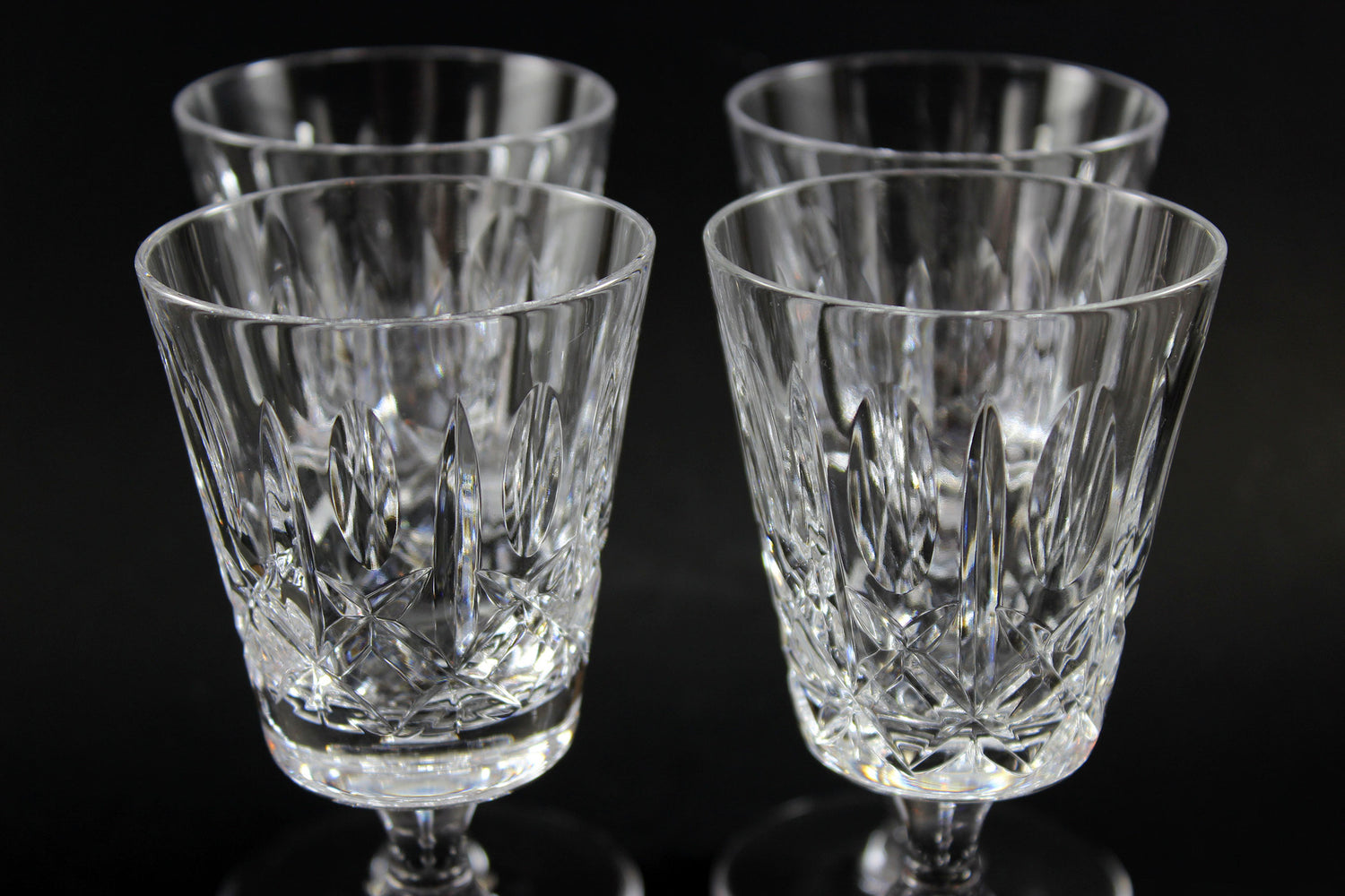 Cross and Olive Crystal, Port Glasses