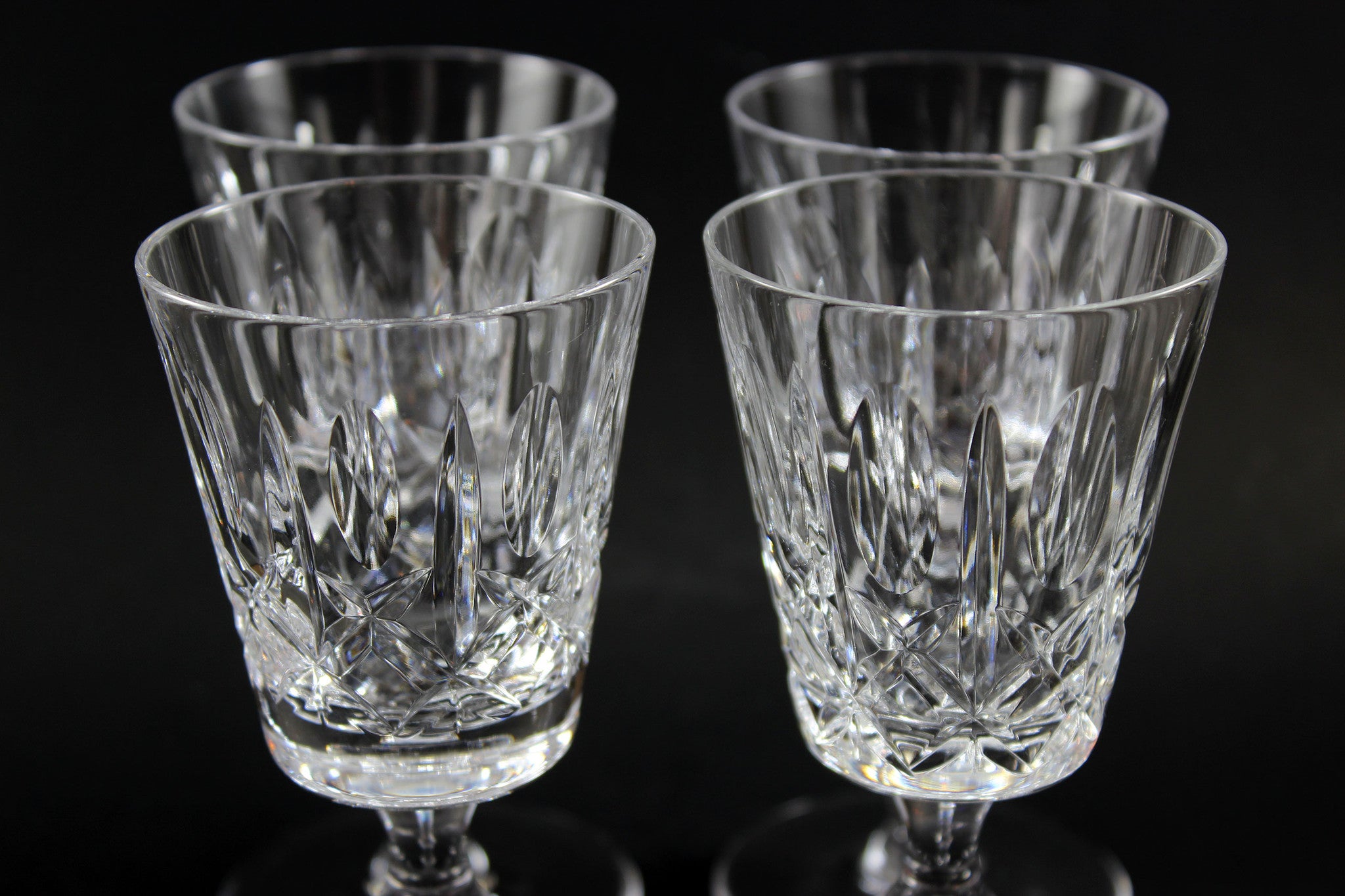 Cross and Olive Crystal, Port Glasses