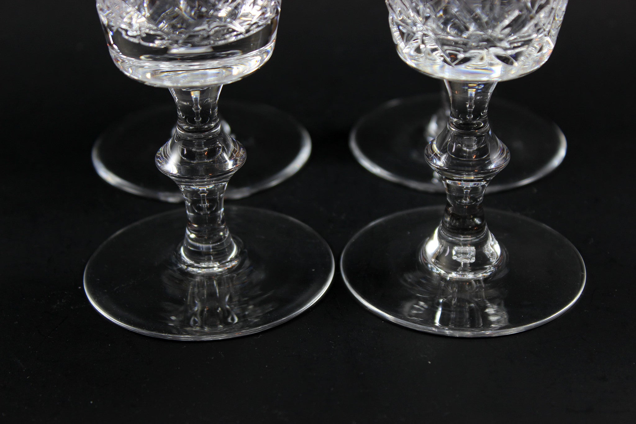 Cross and Olive Crystal, Port Glasses