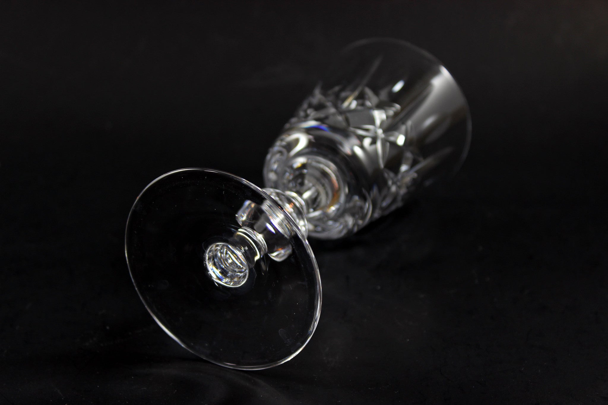 Cross and Olive Crystal, Port Glasses