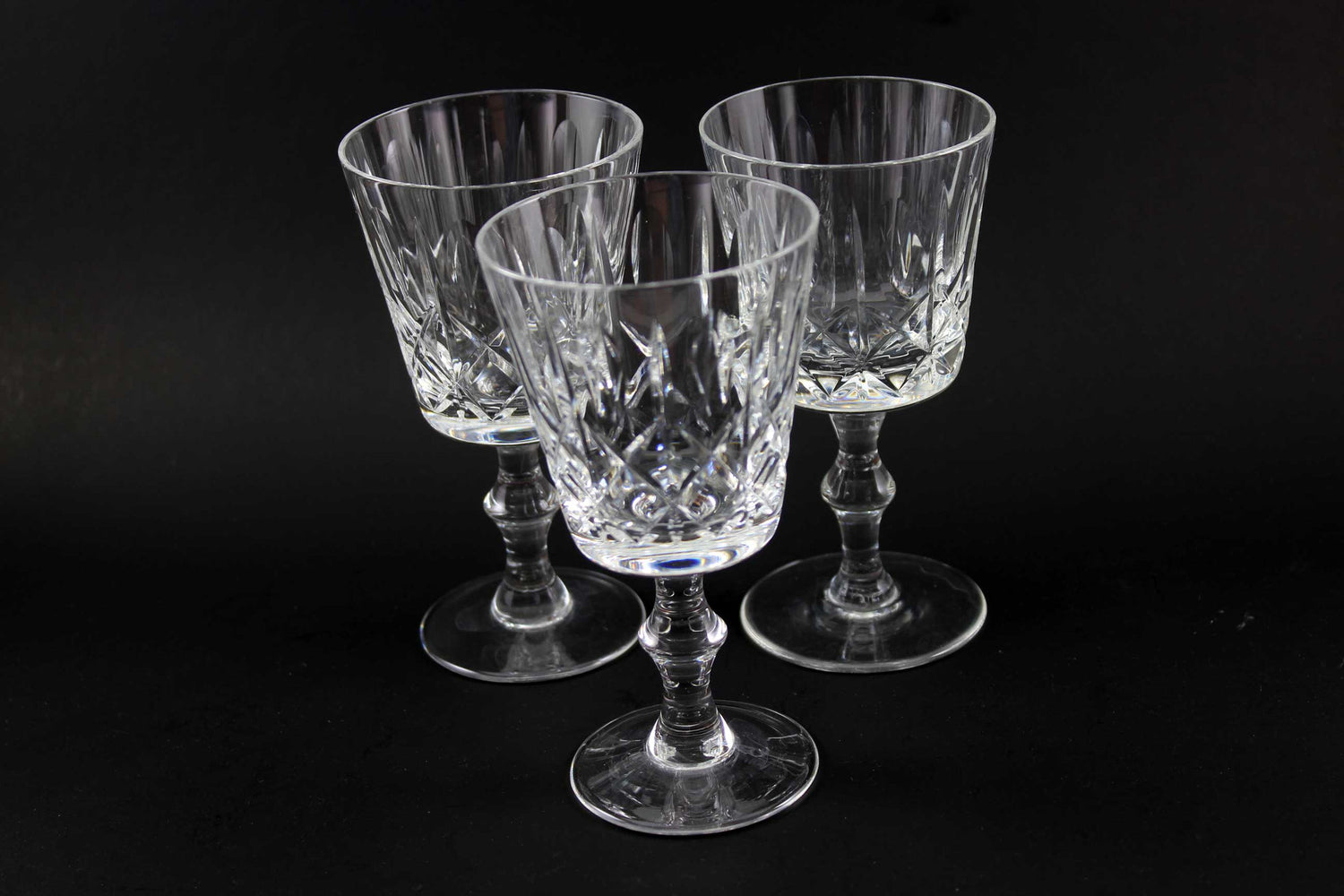 Cross and Olive Crystal Red Wine Glasses