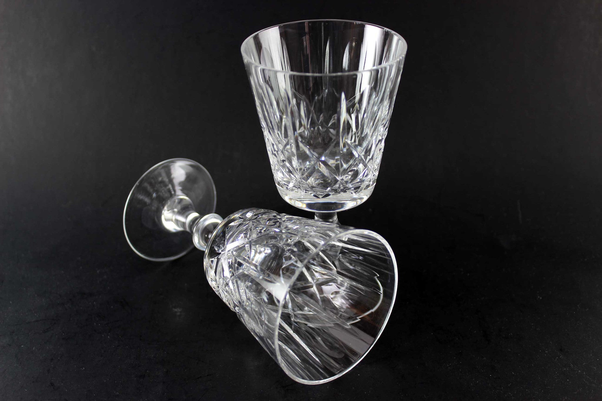 Cross and Olive Crystal Wine Glasses