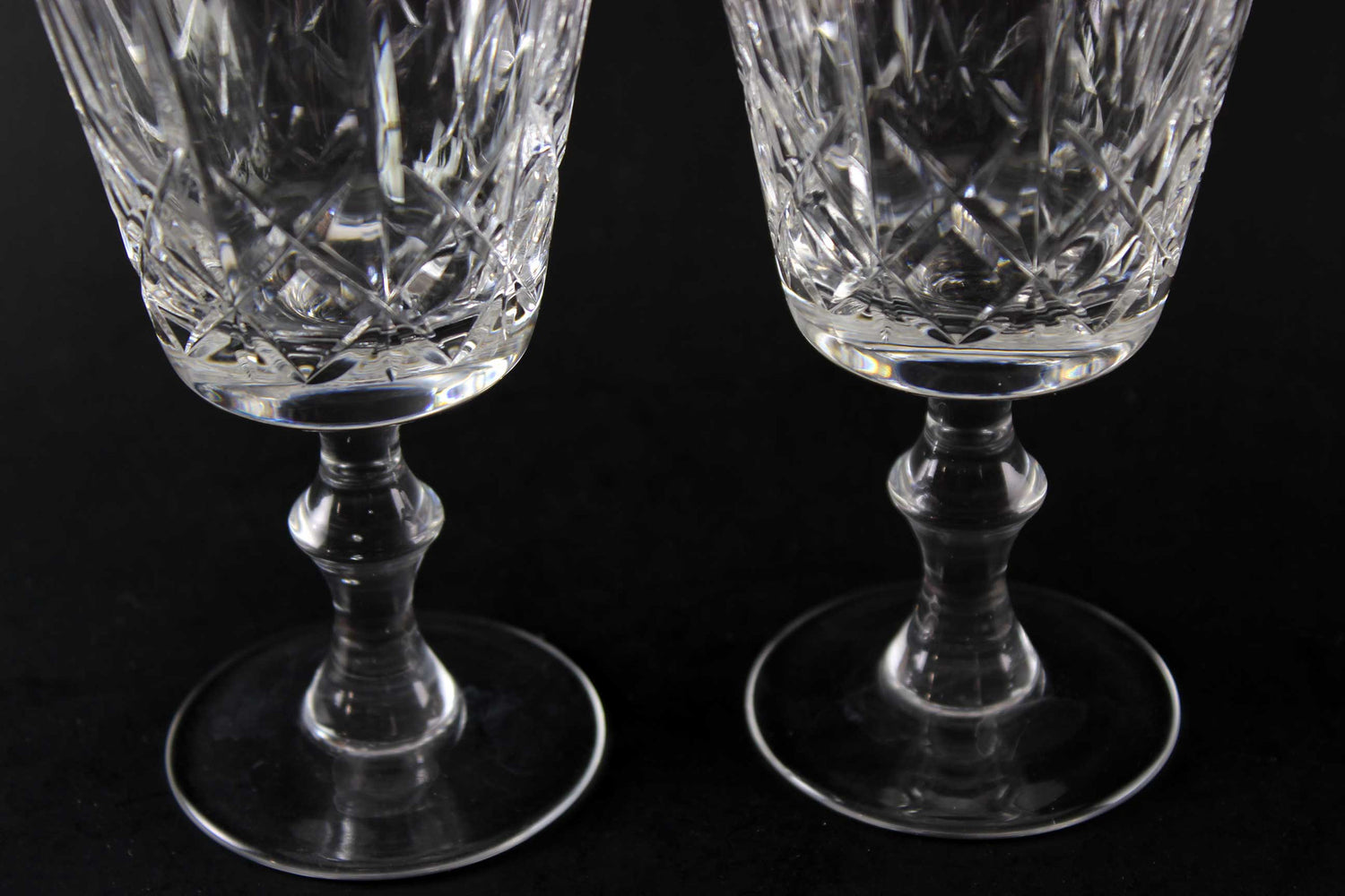 Cross and Olive Crystal Wine Glasses