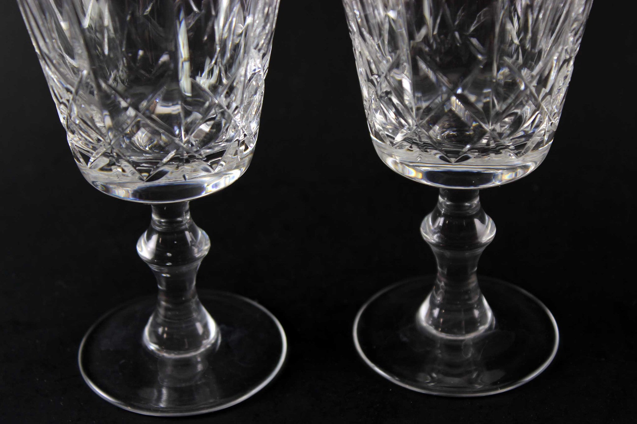 Cross and Olive Crystal Wine Glasses