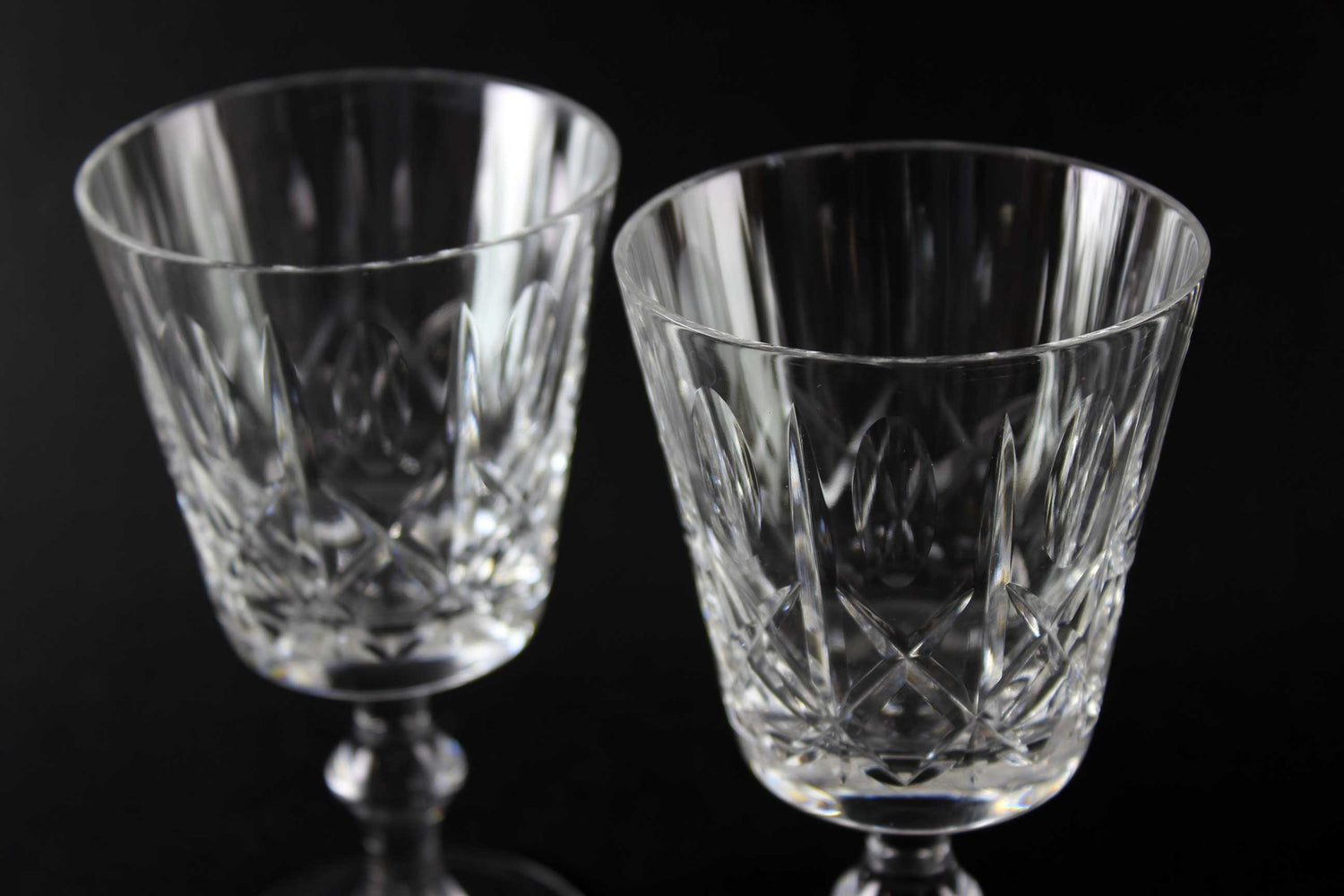 Cross and Olive Crystal Wine Glasses